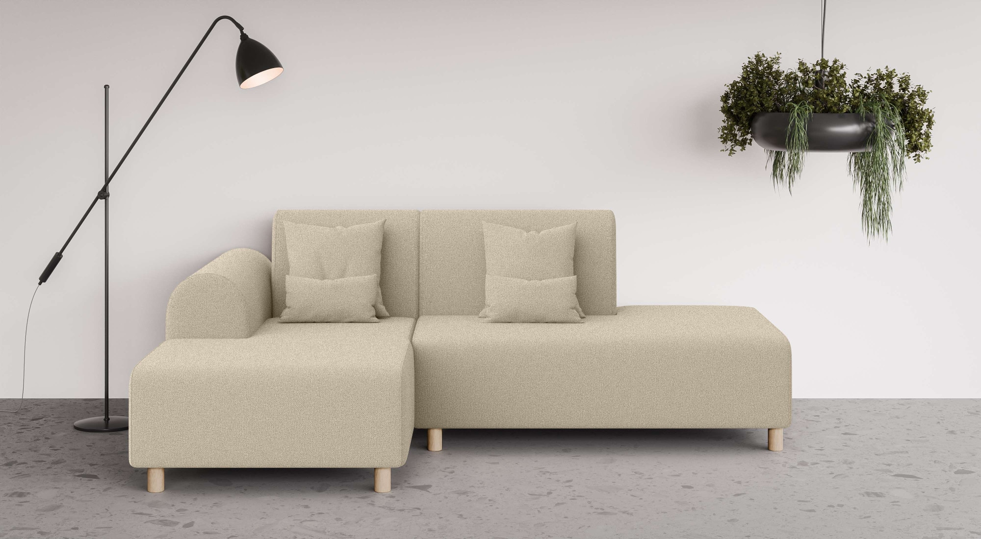 OTTO home Ecksofa "Suyala" L-Form mit Hocker günstig online kaufen