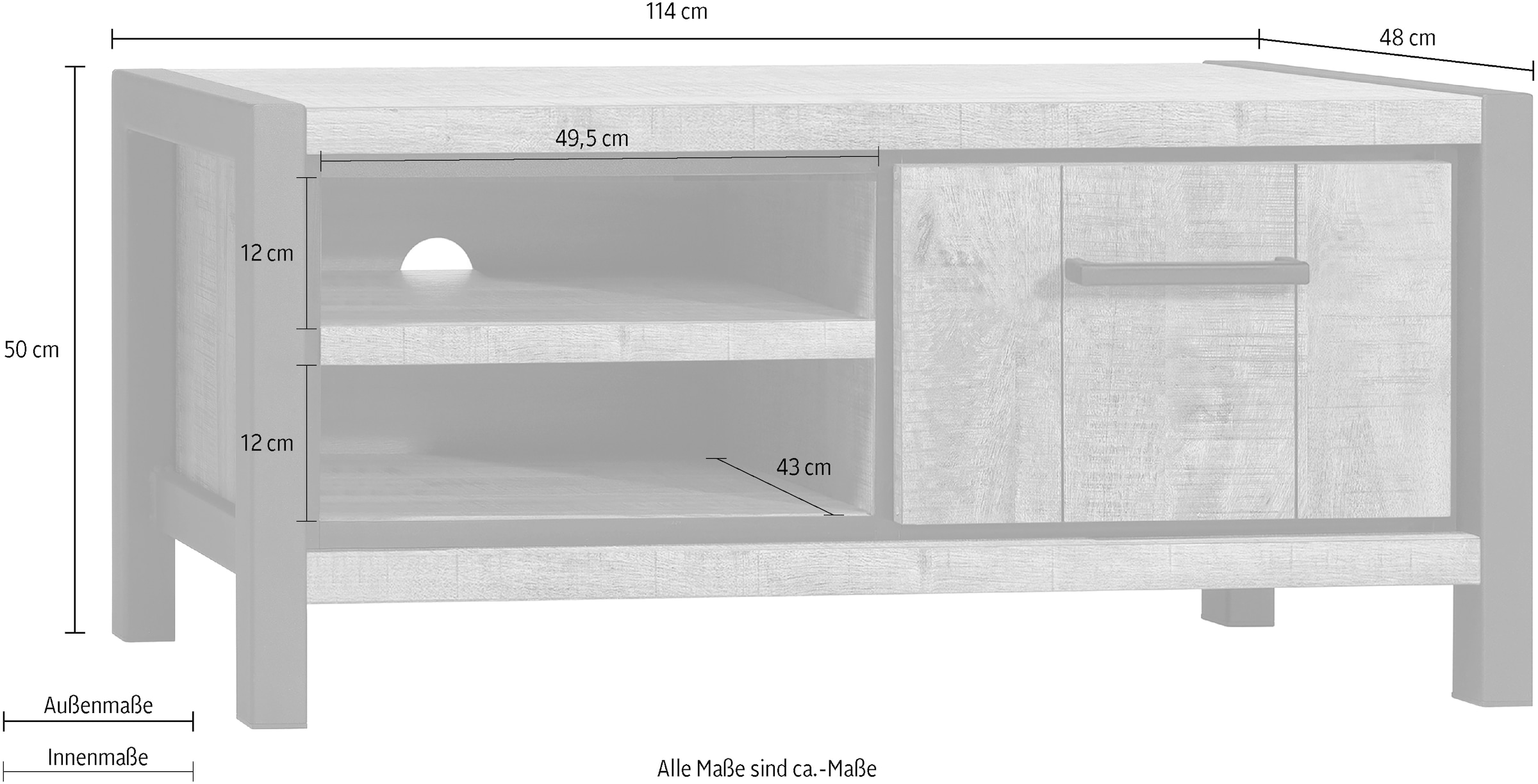 OMG Design TV-Schrank »Ocean«, Lowboard, TV-Tisch in zwei Breiten