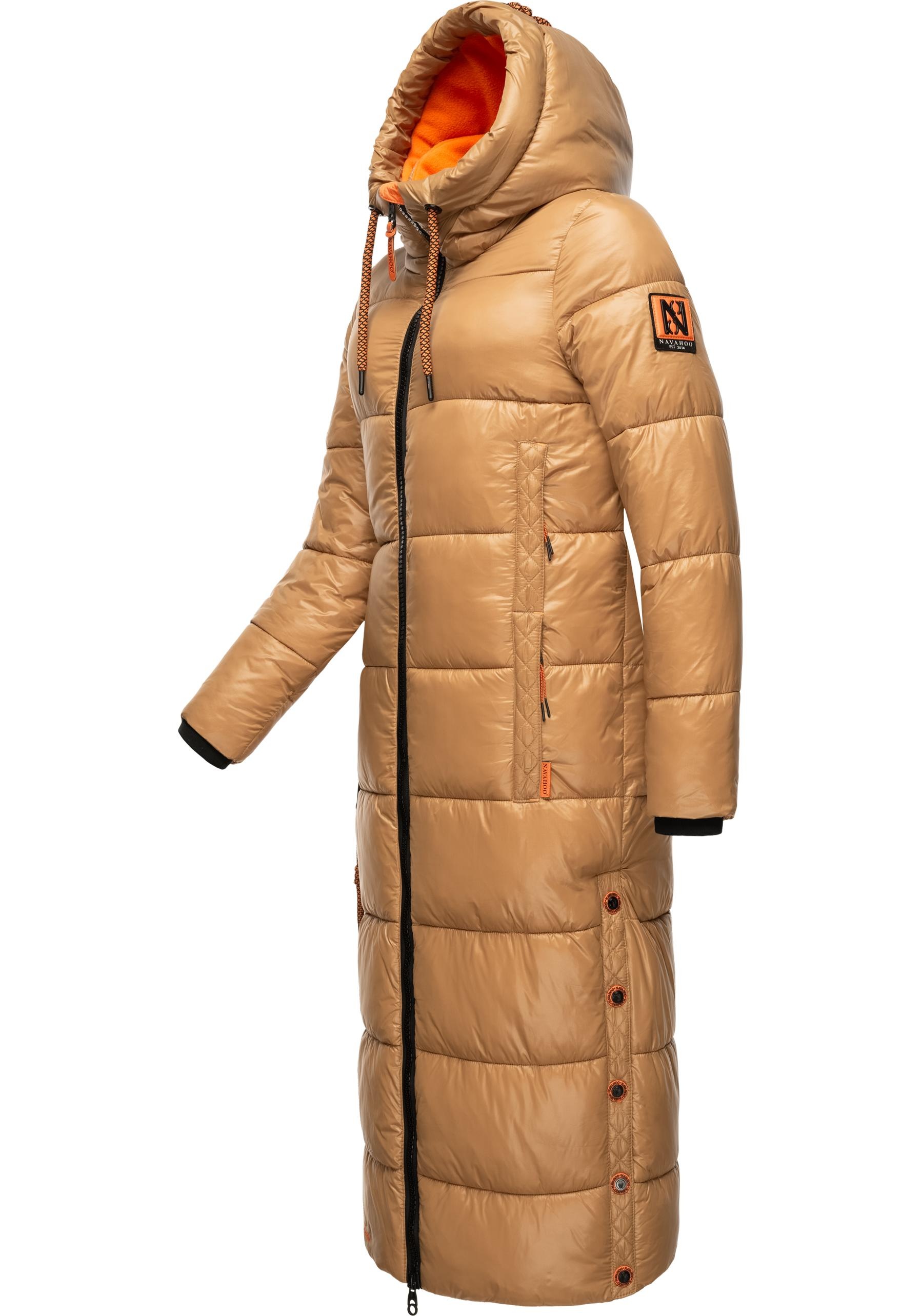 Navahoo Steppmantel »Schmuseengel«, warm gefütterte Winter Steppjacke mit Kontrastdetails