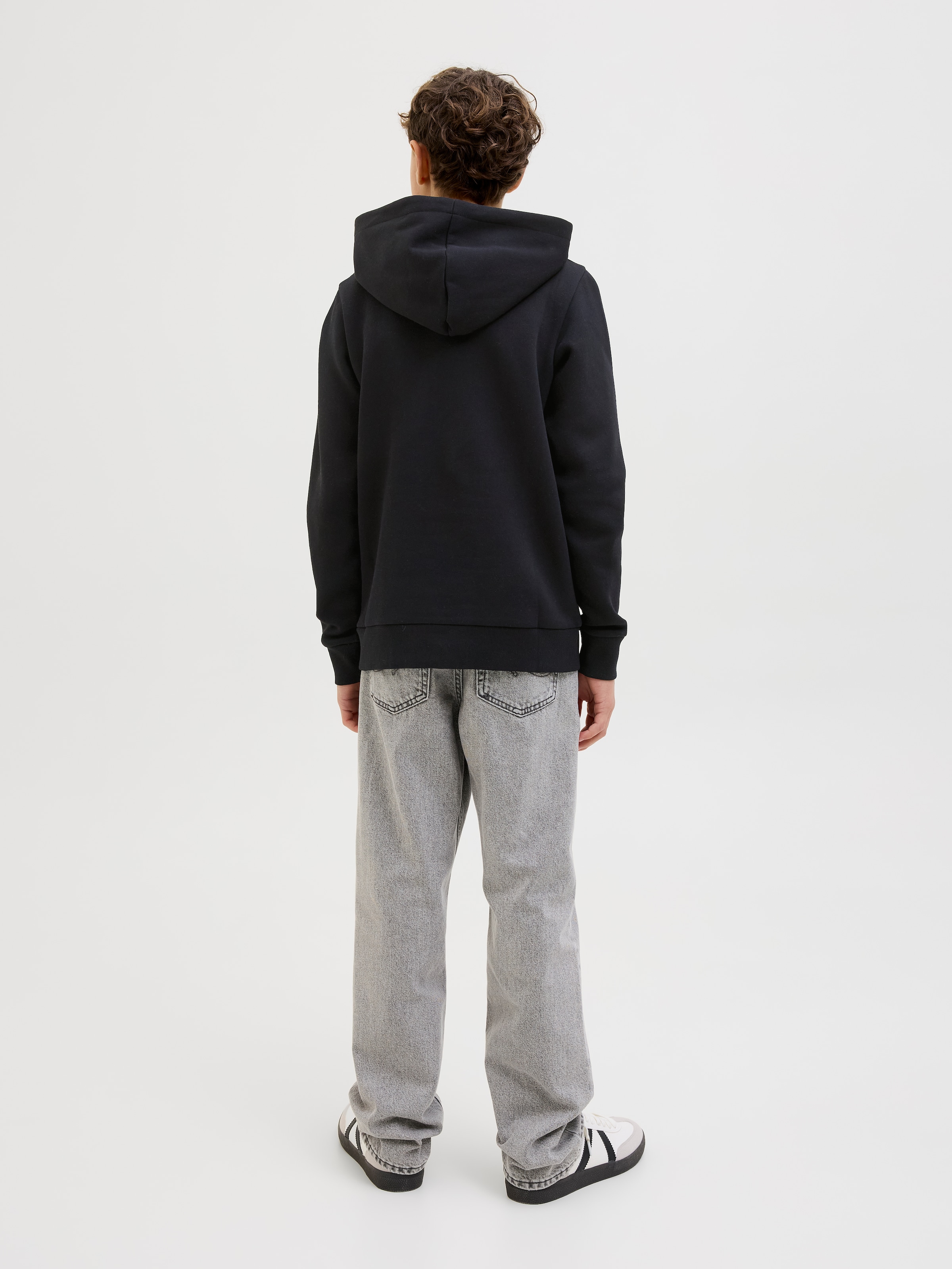 Jack & Jones Junior Hoodie »JJLUKE SWEAT HOOD JNR«, mit coolem Logo-Frontmotiv