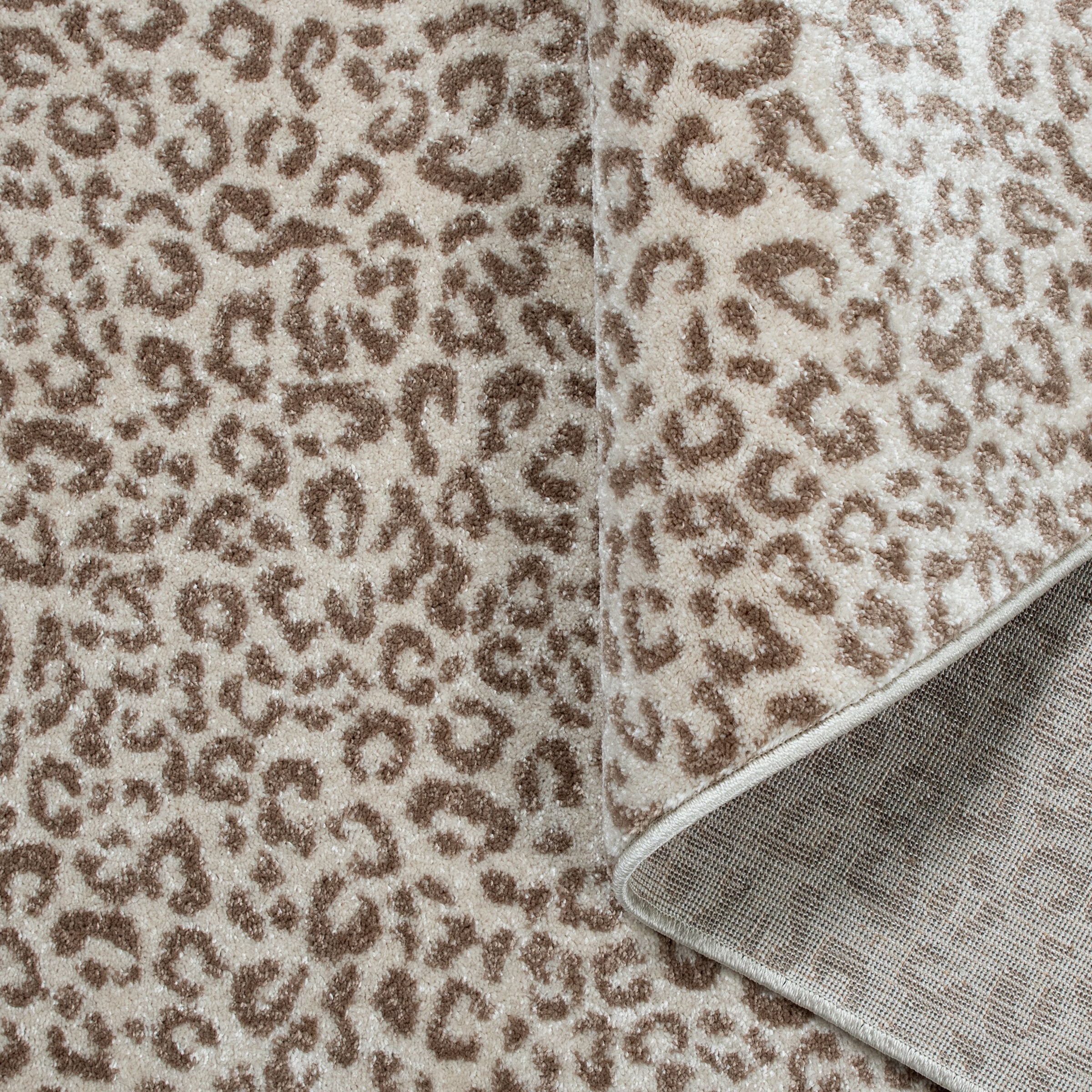 OTTO home Teppich »Fynna, Leoparden-Muster, Animalprint« rechteckig 9 mm Höhe besonders weicher Flor, Wohnzimmer, Schlafzimmer, Esszimmer, Leo