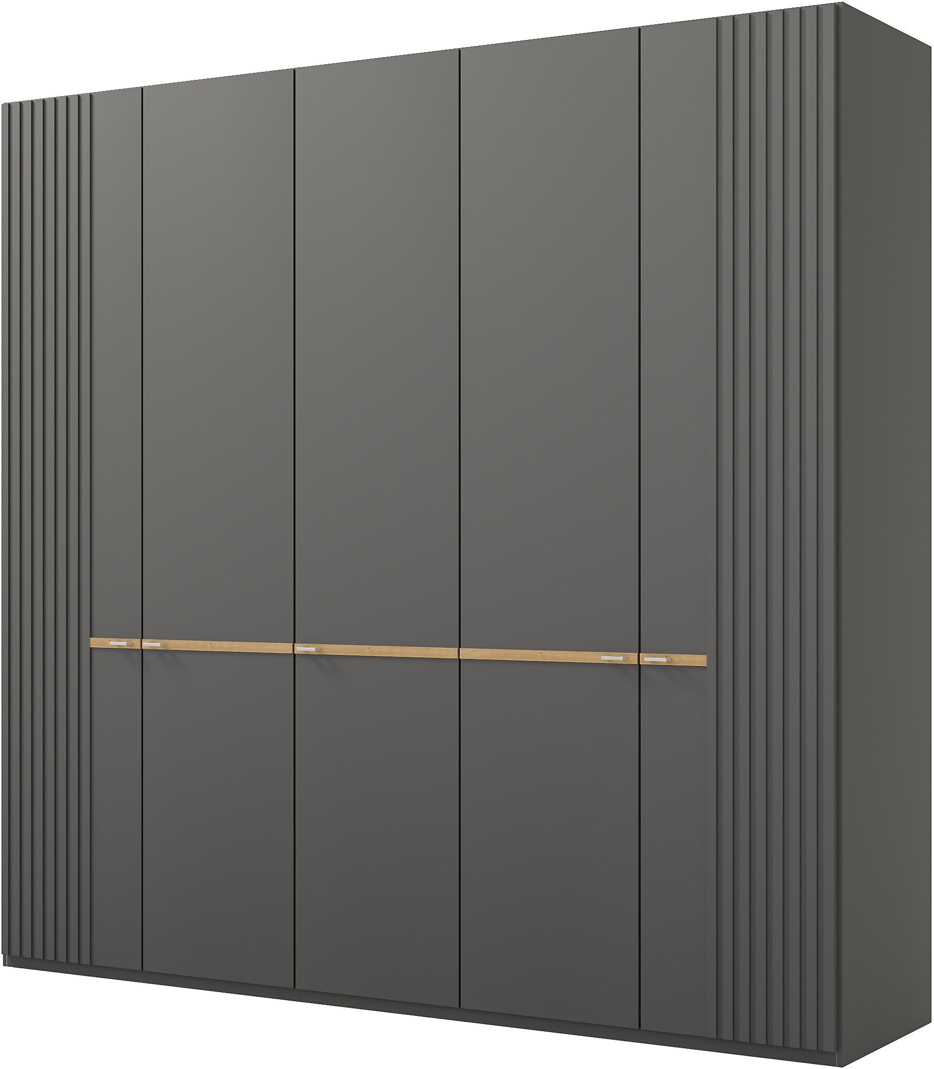 Musterring Kleiderschrank "Isabelle" Lamellen in Korpusfarbe, Griffe in silber, versch. Größen und Farben