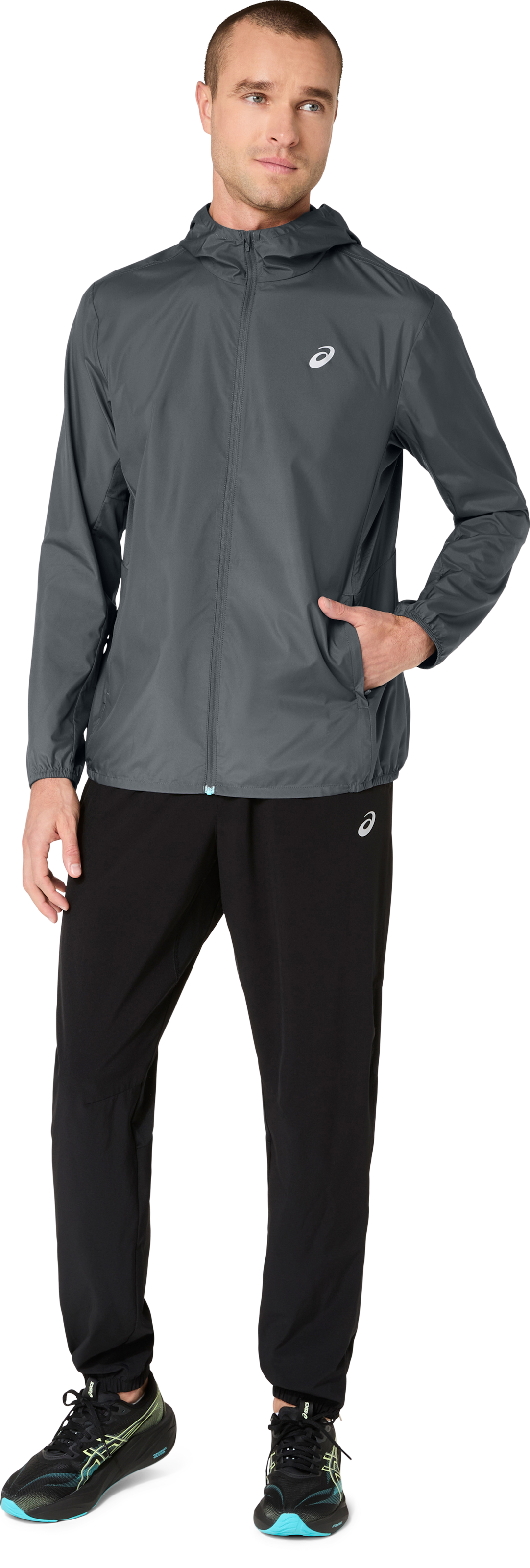 Asics Laufjacke »ASICS CORE JACKET« mit Kapuze Wasserabweisend, Windabweisend, Atmungsaktiv