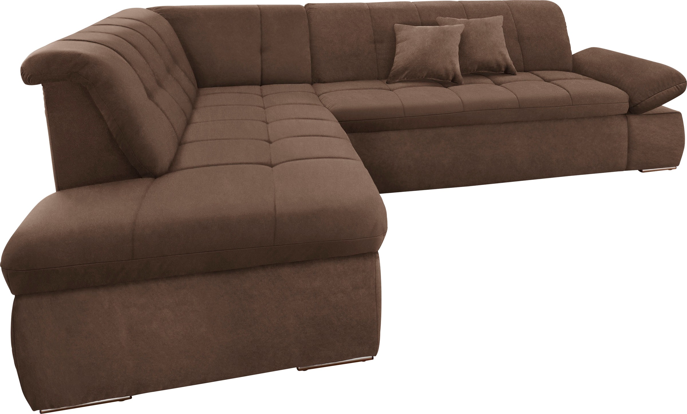 DOMO collection Ecksofa "NMoric incl. Zierkissen B/T/H: 273/216/80 cm L-For günstig online kaufen