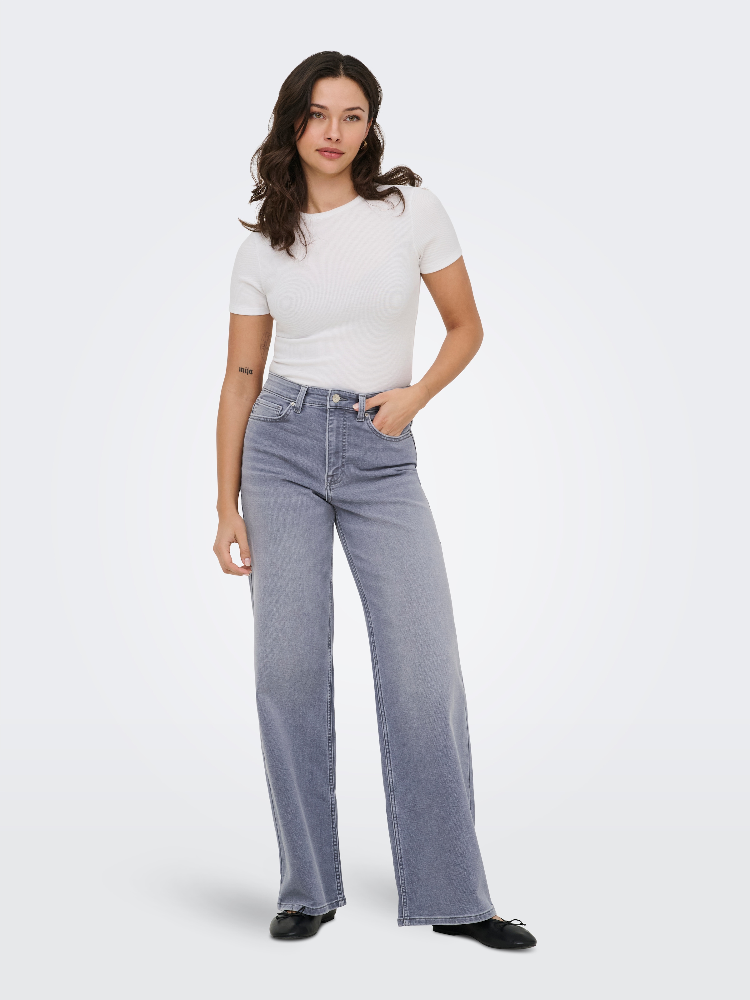 ONLY High-waist-Jeans »ONLMADISON JOGG HW WIDE DNM« high waist, wide fit