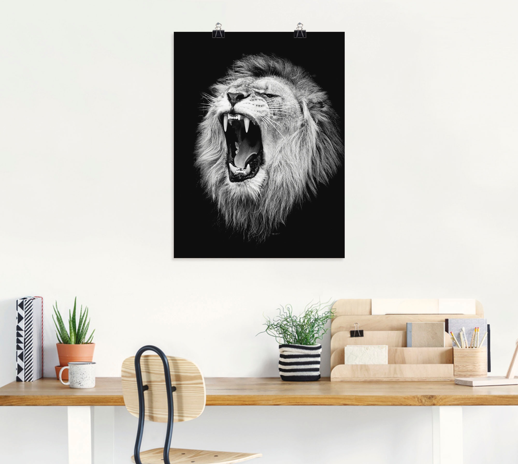 Artland Wandbild "Der Löwe", Wildtiere, (1 St.), als Alubild, Outdoorbild, günstig online kaufen