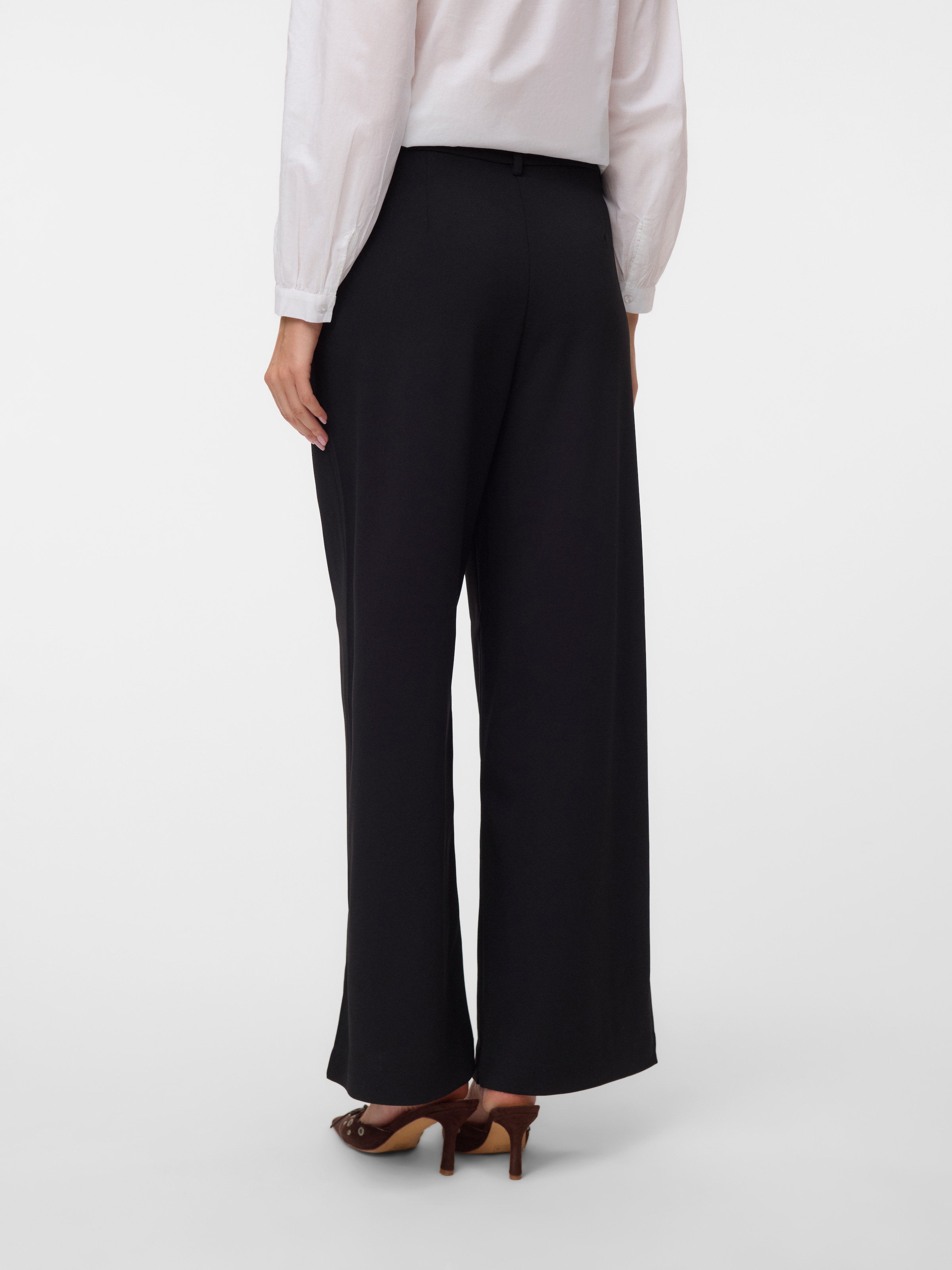 Vero Moda Anzughose »VMZAMIRA MW WIDE PANT NOOS«  Materialmix, wide fit, regular waist