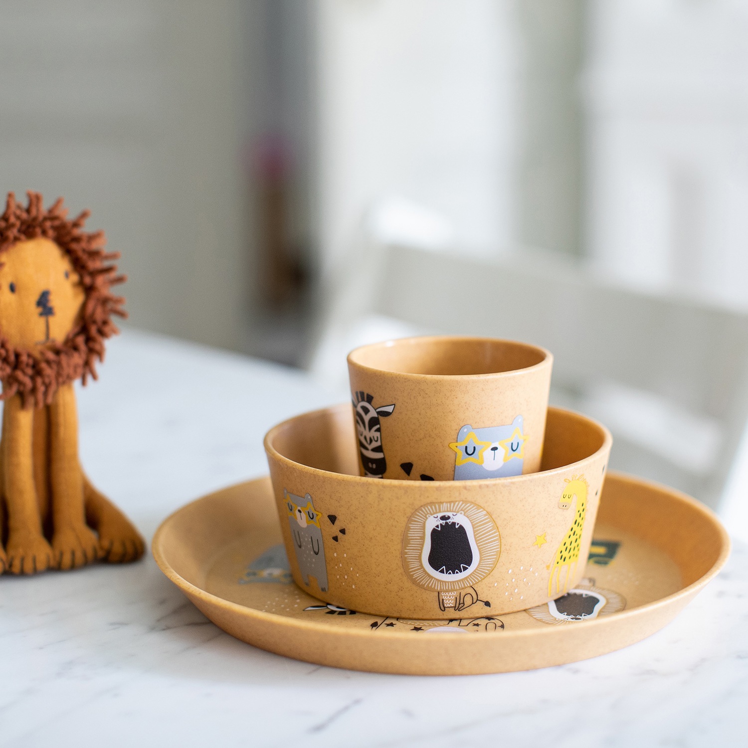 KOZIOL Kinderschale »CONNECT BOWL ZOO«, 4 tlg., aus Kunststoff, 100% recycelbar, 100% made in Germany, 400 ml