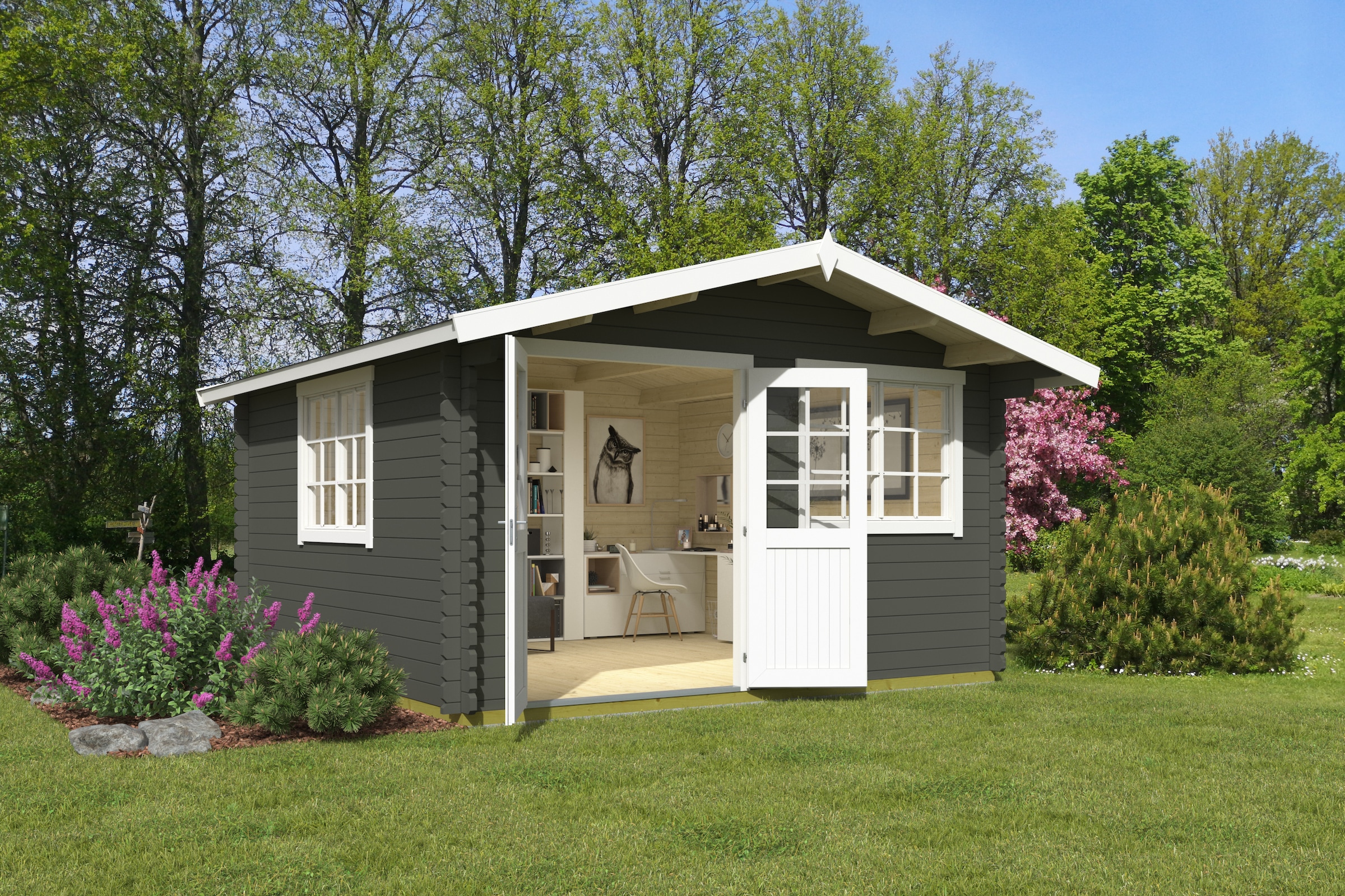 Nordic Holz Gartenhaus "Norderney 3", mit breitem Einstieg und Doppelfenste günstig online kaufen