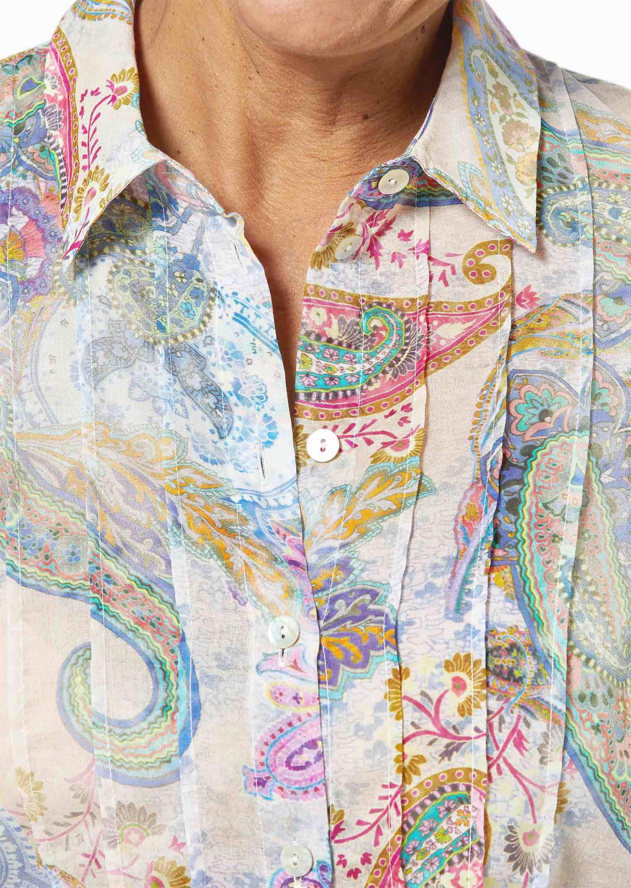 GOLDNER Tunika »Tunika-Druckbluse Schmeichelhafte Tunika-Druckbluse aus Baumwolle«