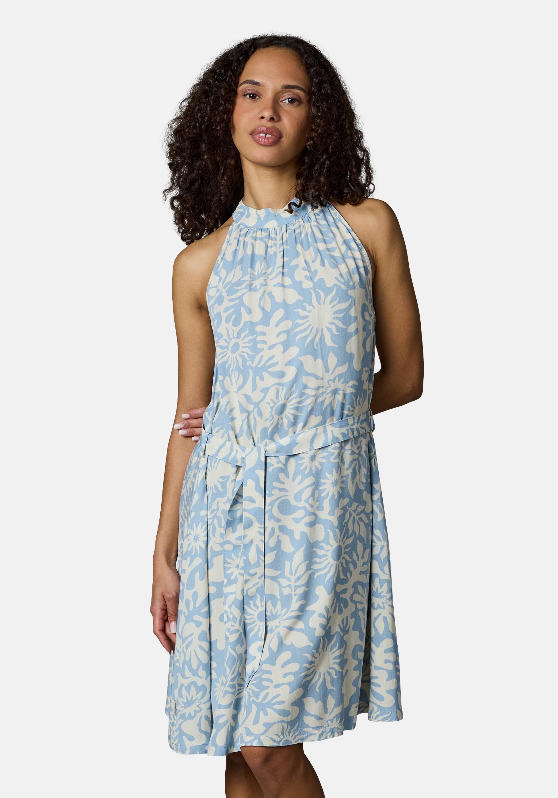 Ragwear A-Linien-Kleid "Angylee Print YOUMODO" Eingrifftaschen Leichtes Sommerkleid mit Bindegürtel