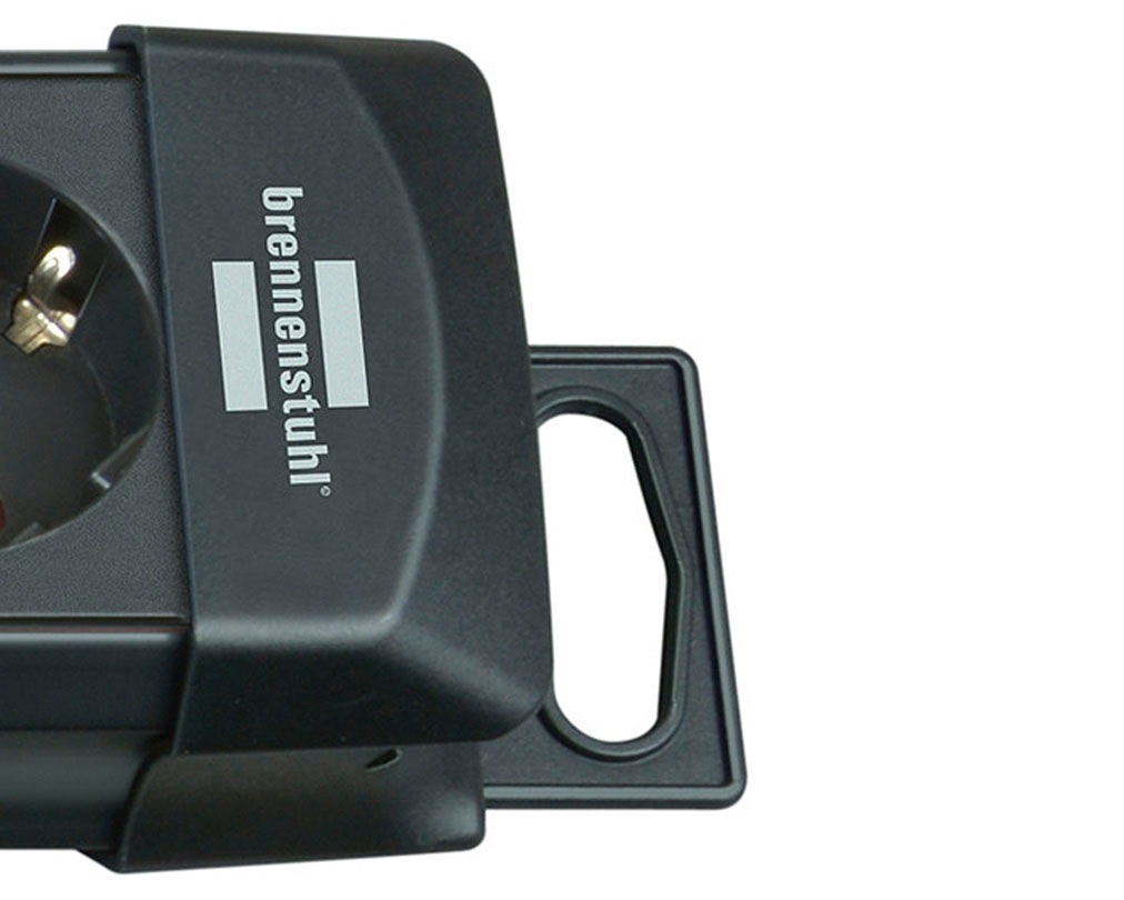 Brennenstuhl Steckdosenleiste »Premium-Line«, 10-fach, (Kabellänge 3 m), mit Schalter und mit 45° Winkel der Schutzkontakt-Steckdosen