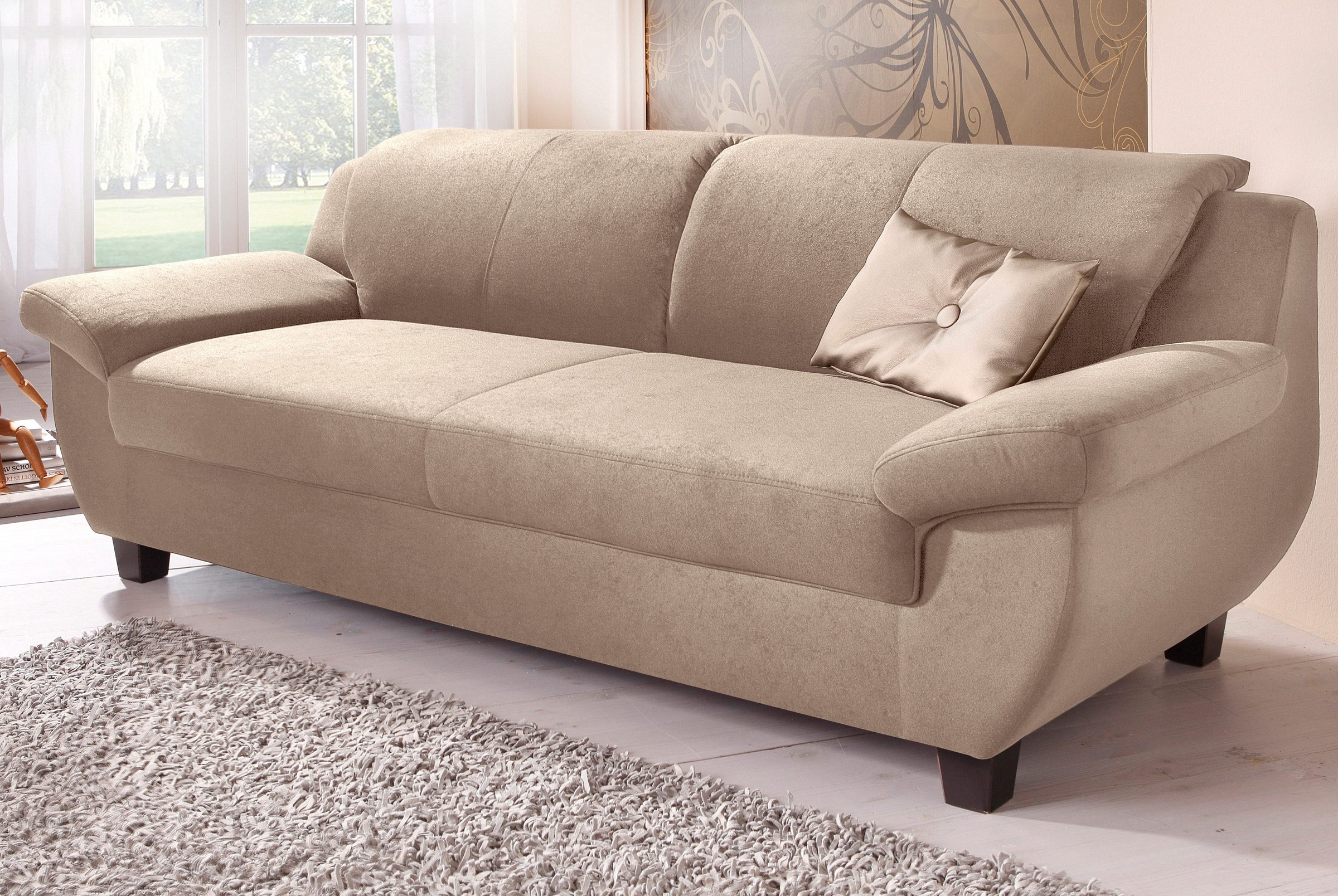 Home affaire 3-Sitzer "Yesterday Couch, B/T: 207/91 cm, belastbar bis 140kg günstig online kaufen