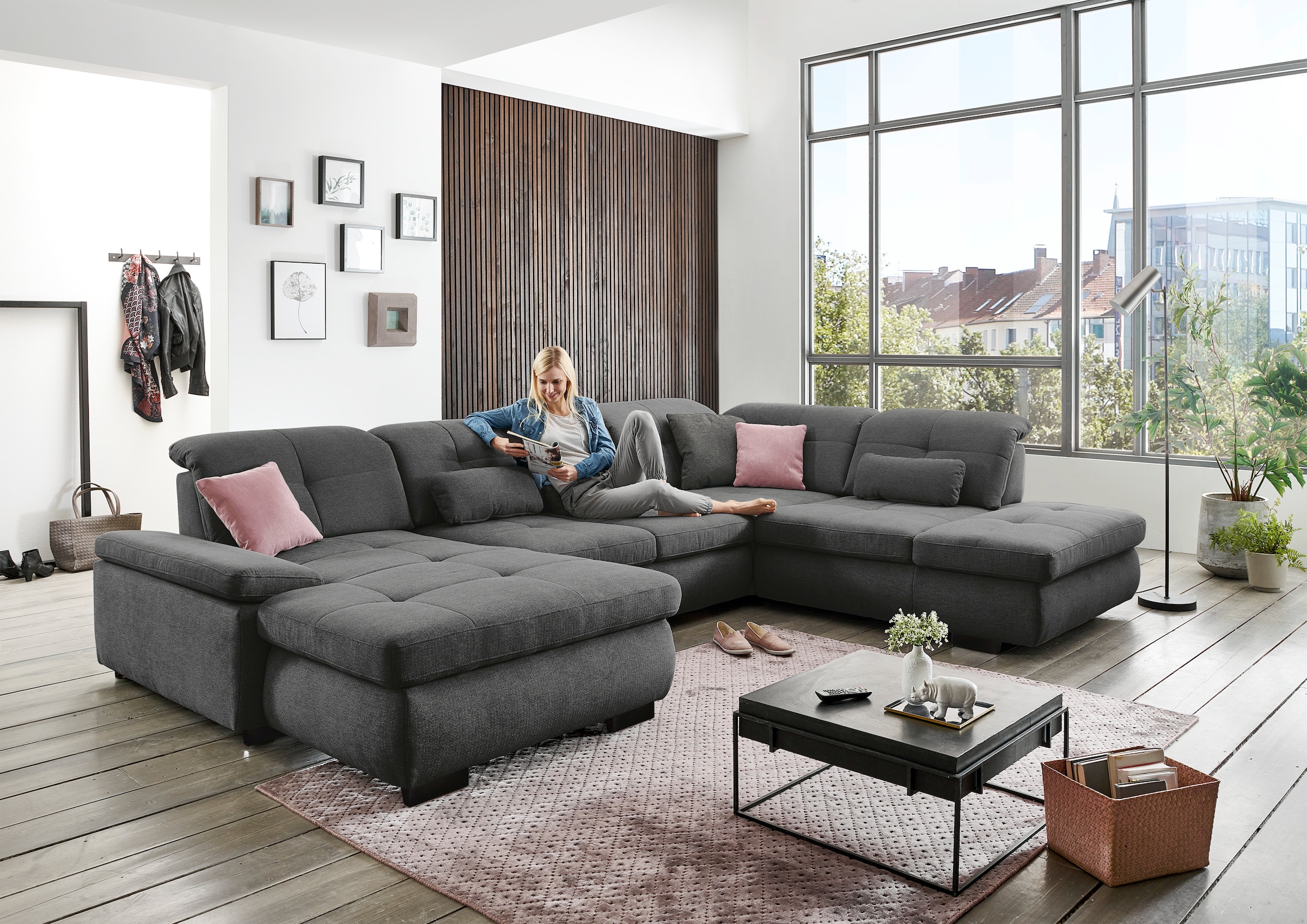 Die PlanBar Ecksofa »MP-IN16012 L-Form, mit Kaltschaum-Polsterung«, inkl. Sitztiefenverstellung wahlweise mit weiteren Funktionen