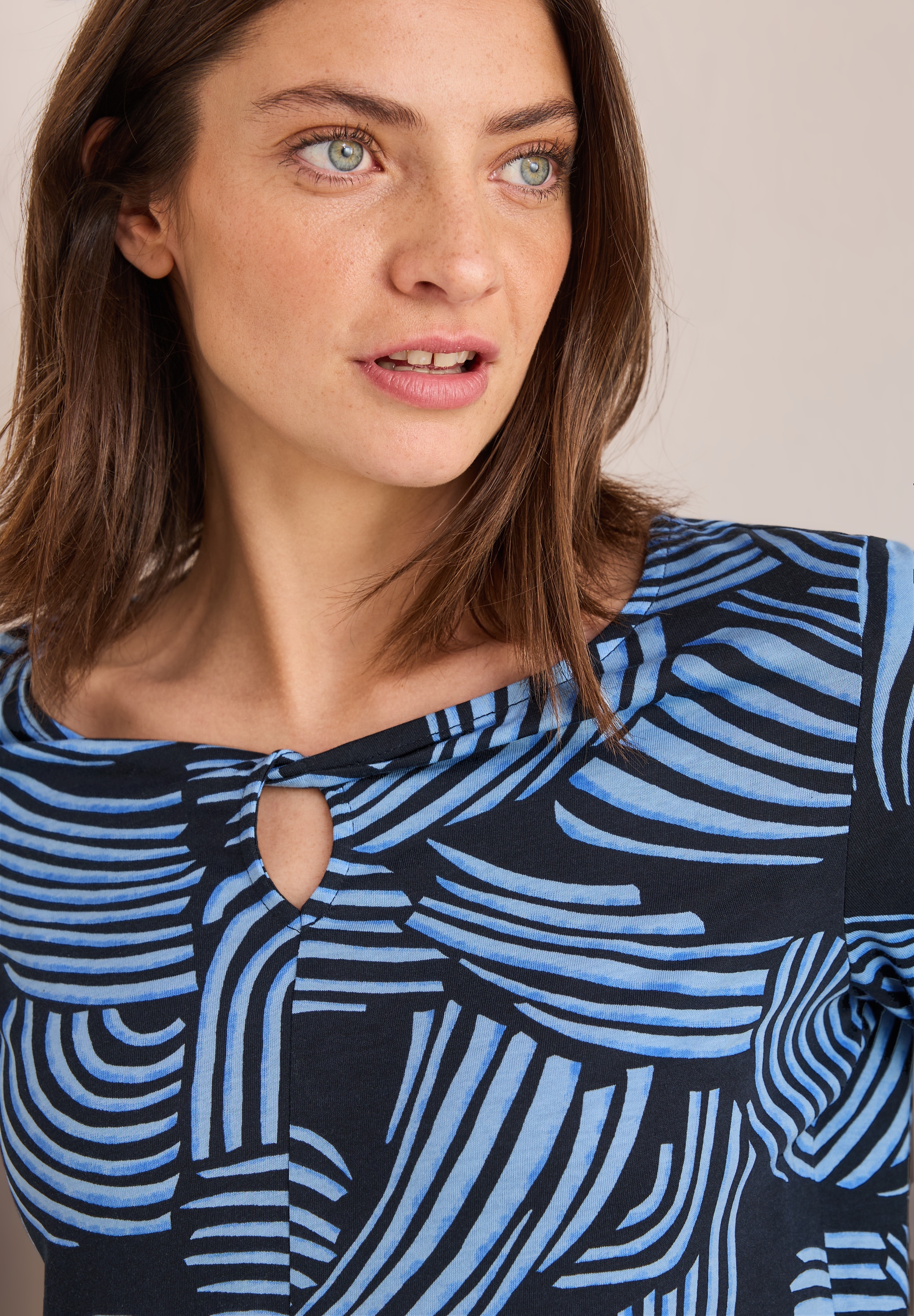 Cecil 3/4-Arm-Shirt, mit All-Over Print