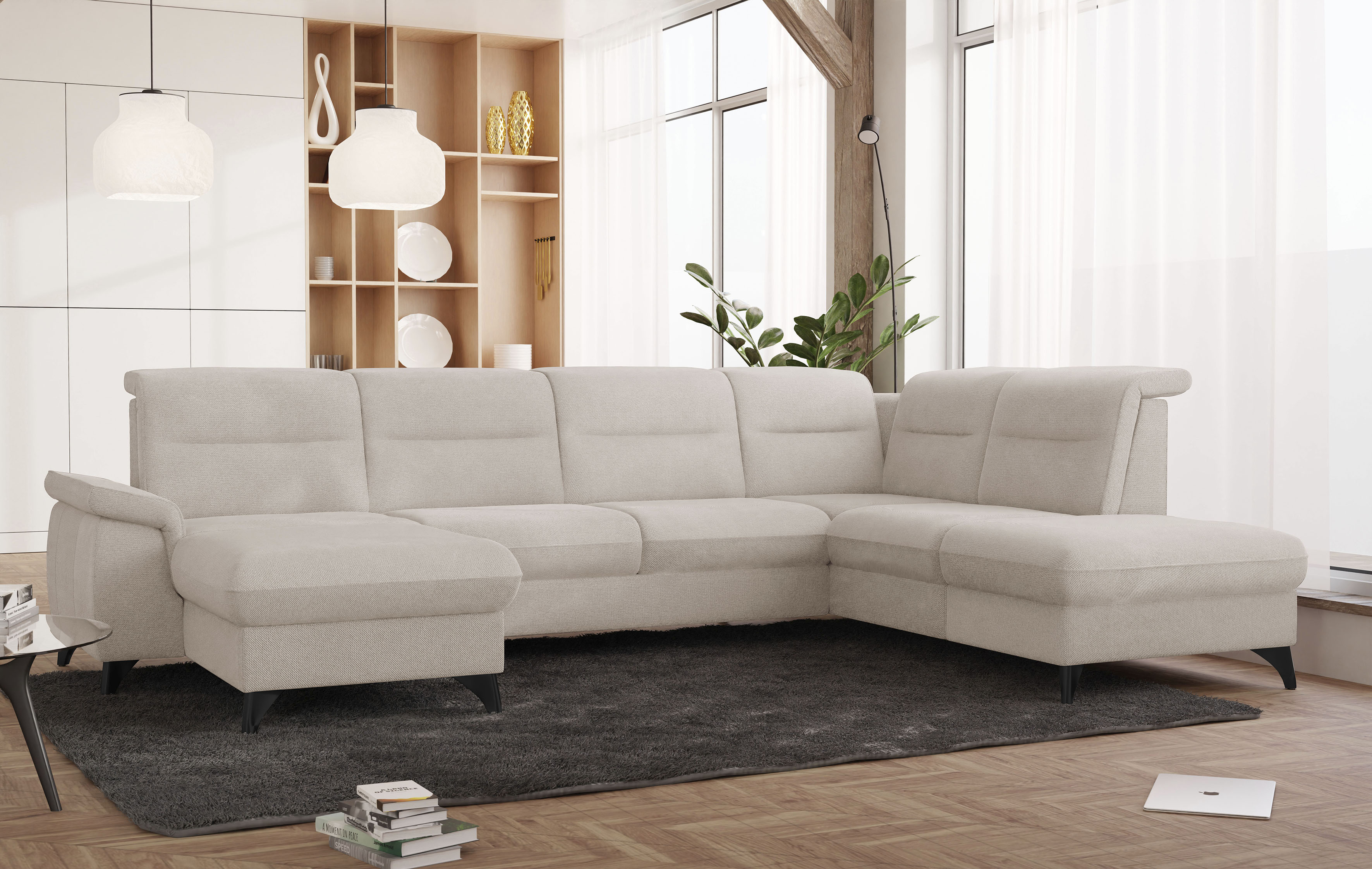 sit&more Wohnlandschaft "Astoria U-Form" wahlweise mit motorischer Relaxfunktion