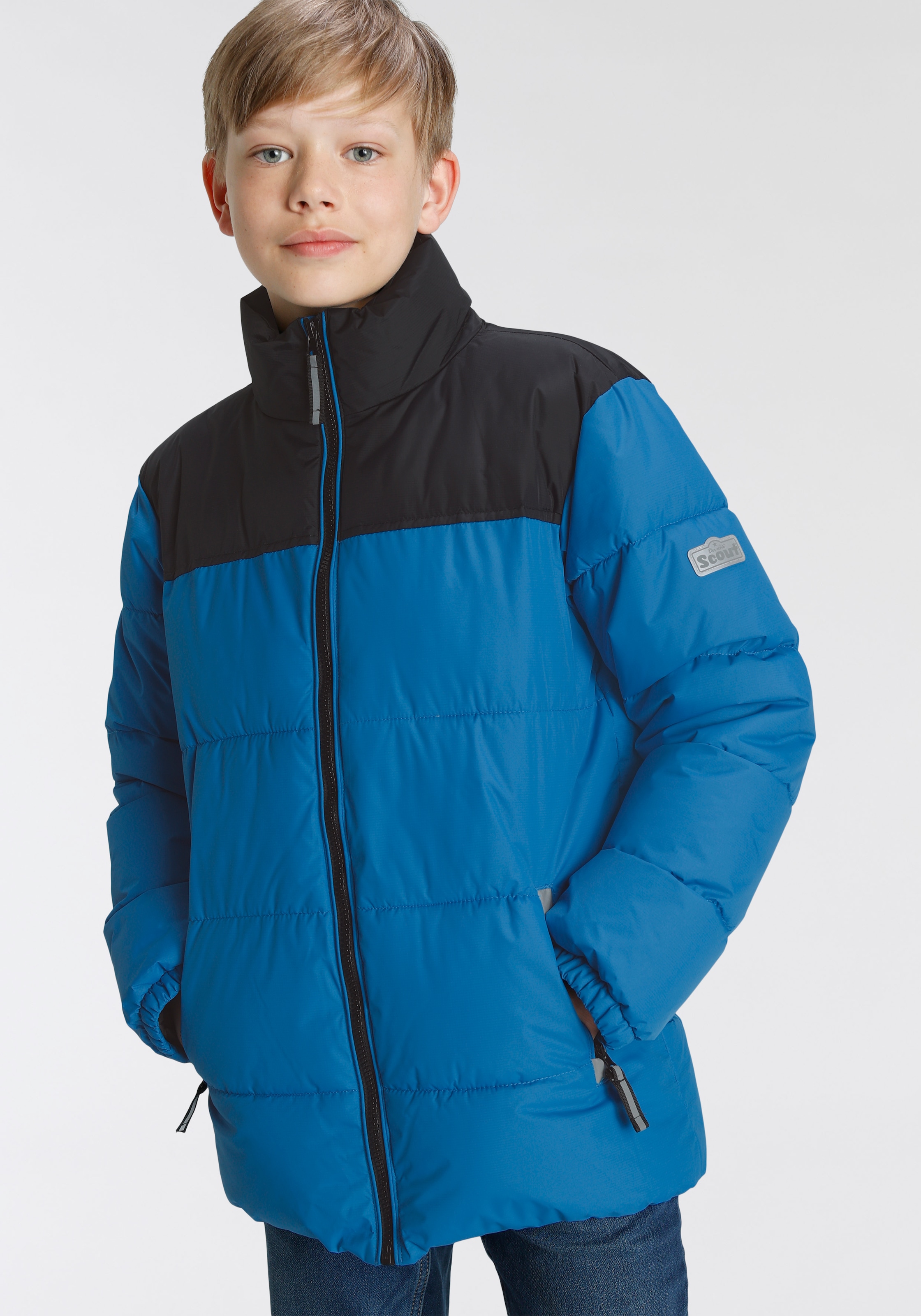 Scout Steppjacke »PUFFER«, ohne Kapuze, mit Color-Blocking