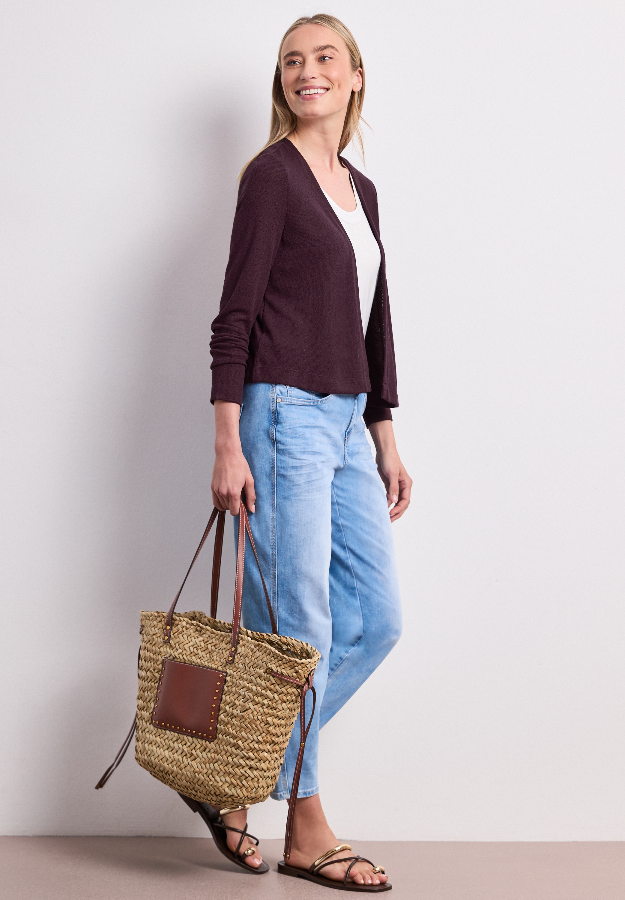 STREET ONE Strickjacke »Style Nette« in offener Passform