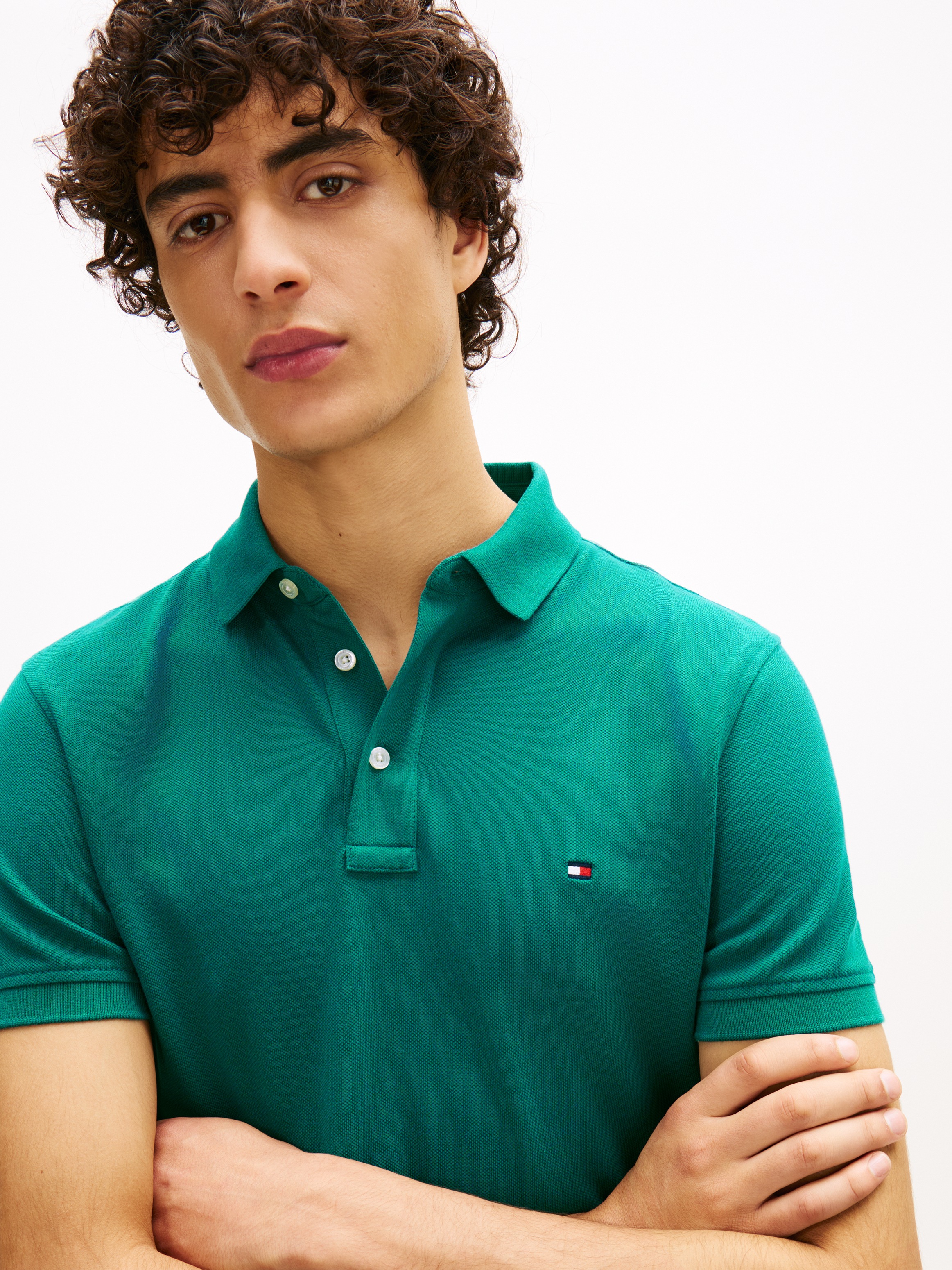 Tommy Hilfiger "1985 SLIM POLO" Markenstickerei, aus Baumwoll-Piqué günstig online kaufen