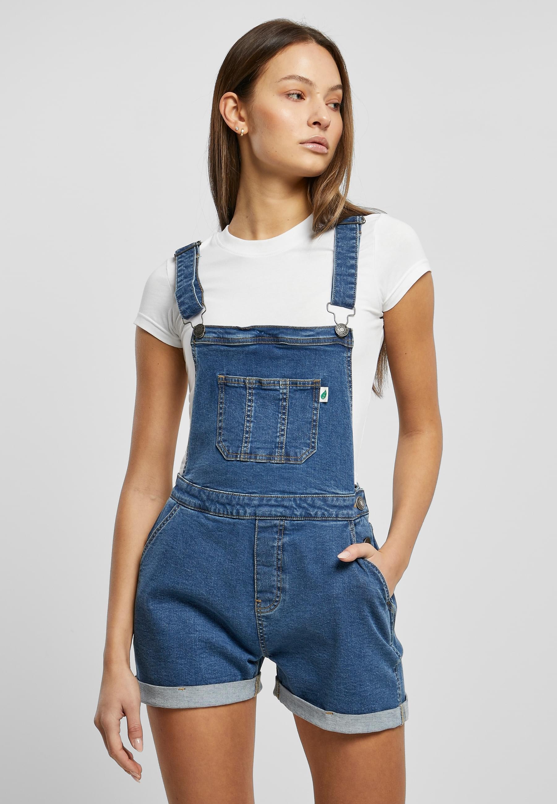 URBAN CLASSICS Jumpsuit »Urban Classics Damen Ladies Organic Short Dungaree«, (1 tlg.)