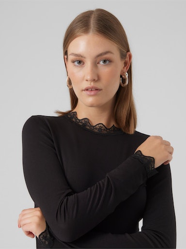 Thumbnail - Vero Moda Stehkragenshirt "VMROSA LS HIGHNECK TOP JRS NOOS"