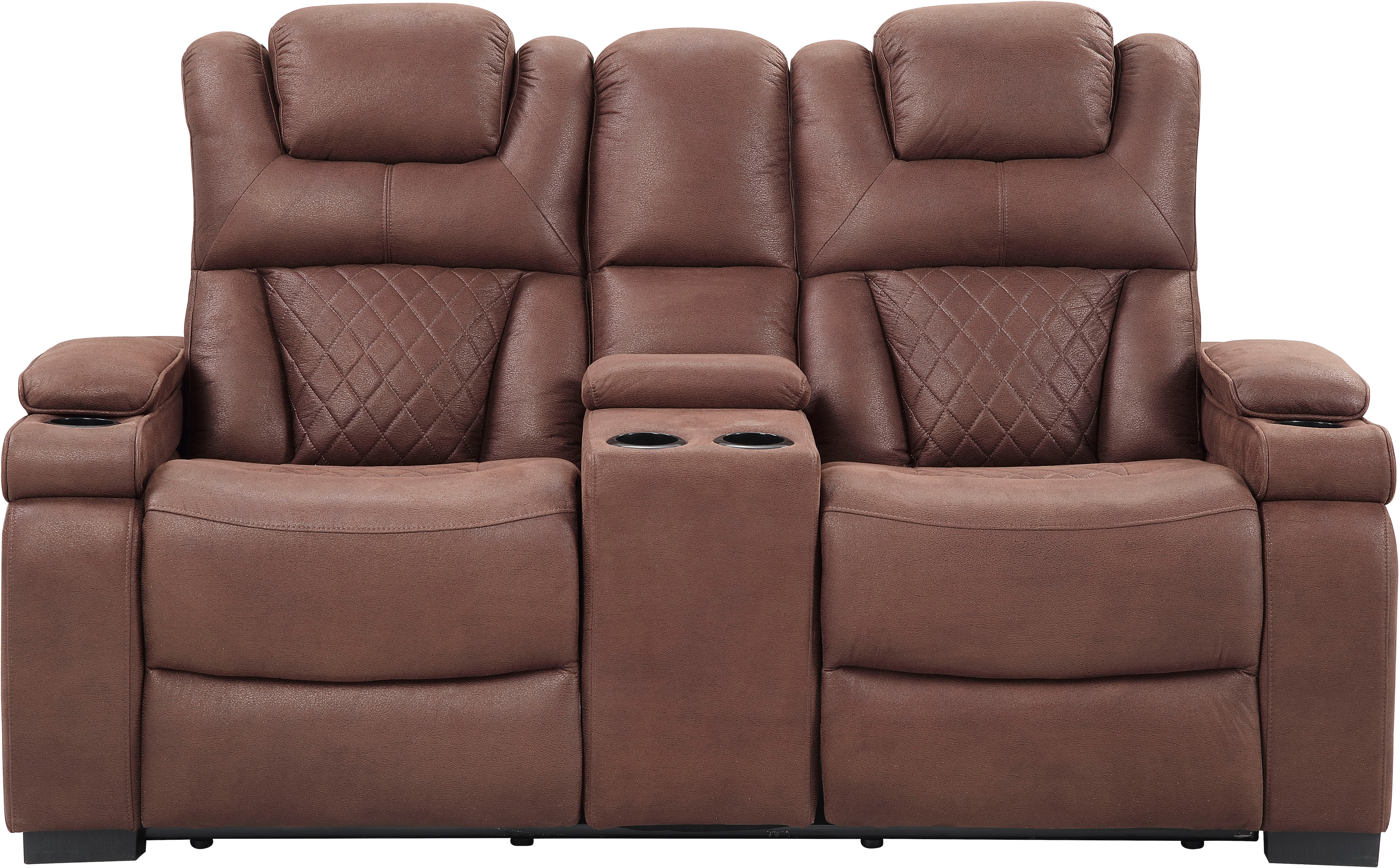 ATLANTIC home collection 2-Sitzer "Faris, Kinosofa, Relaxfunktion, extram bequem, B:184cm" Zwei Relaxfunktionen, Mittelkosole mit Stauraum und Getränkehalter
