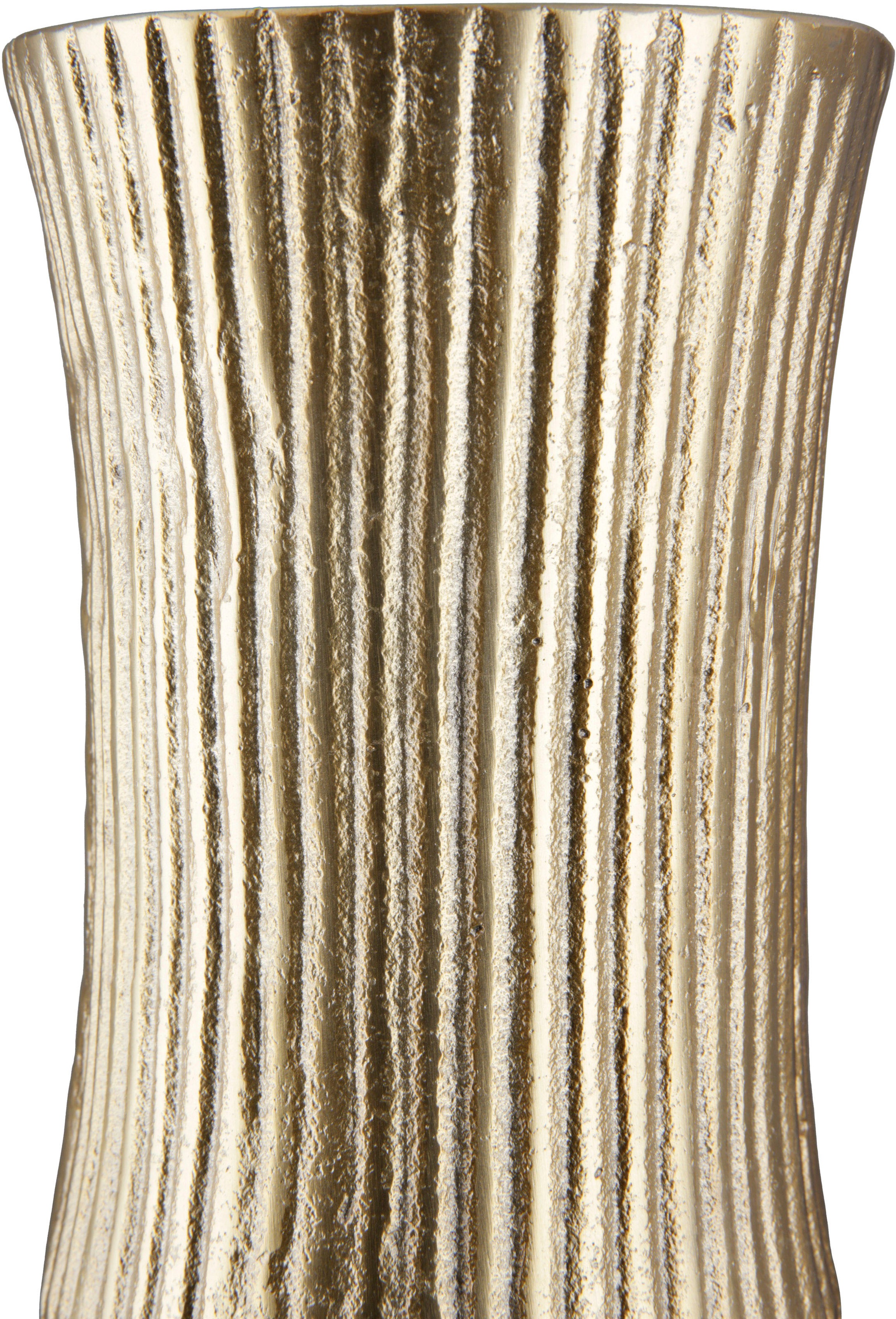GILDE Dekovase »Face«, (1 St.), Vase aus Aluminium, Dekoobjekt