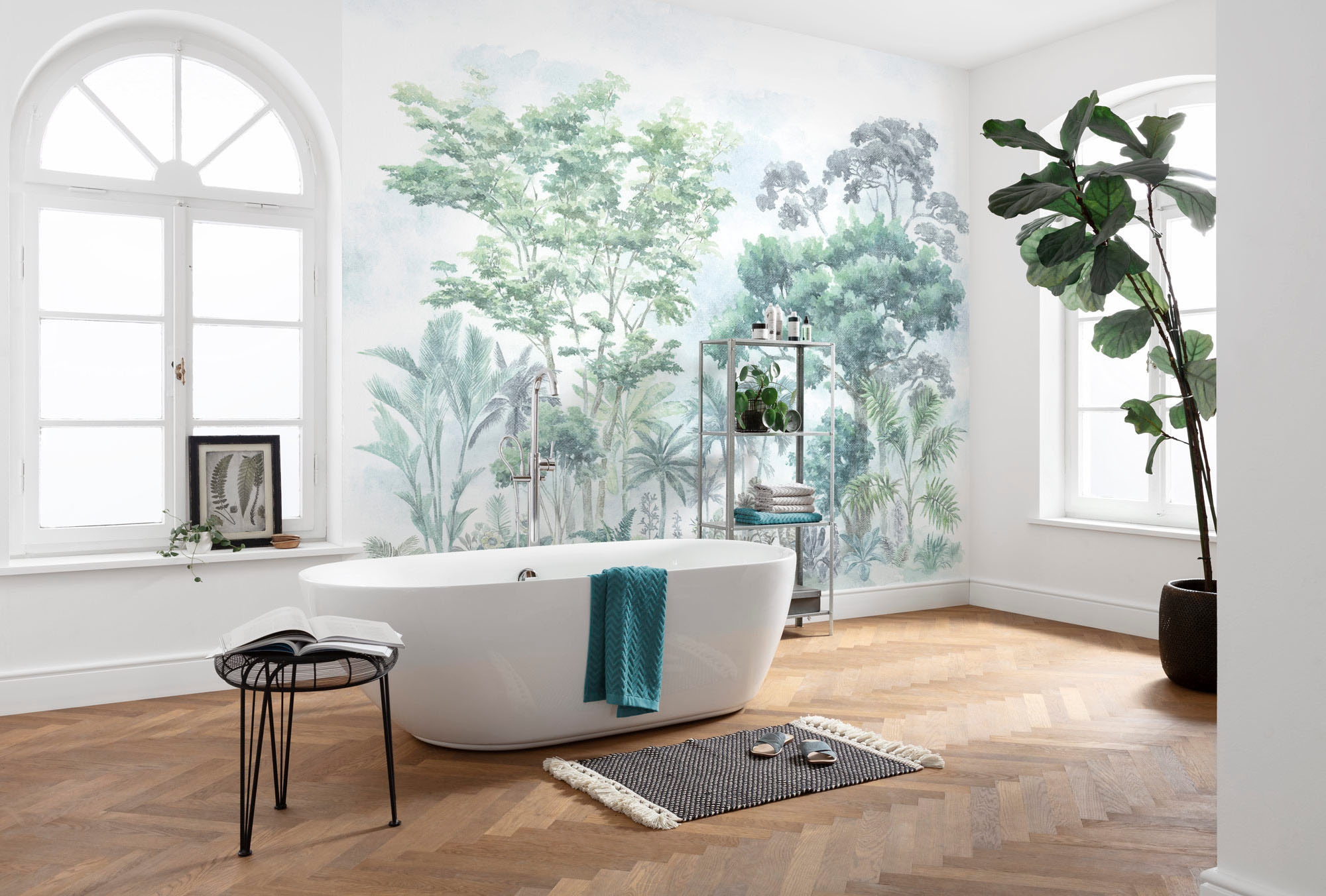 KOMAR Fototapete "Digitaldruck Vlies - Pride Woods - Größe 300 x 250 cm", Rollen: 1, grün, Schlafzimmer, Tapeten, Wohnzimmer, Schlafzimmer