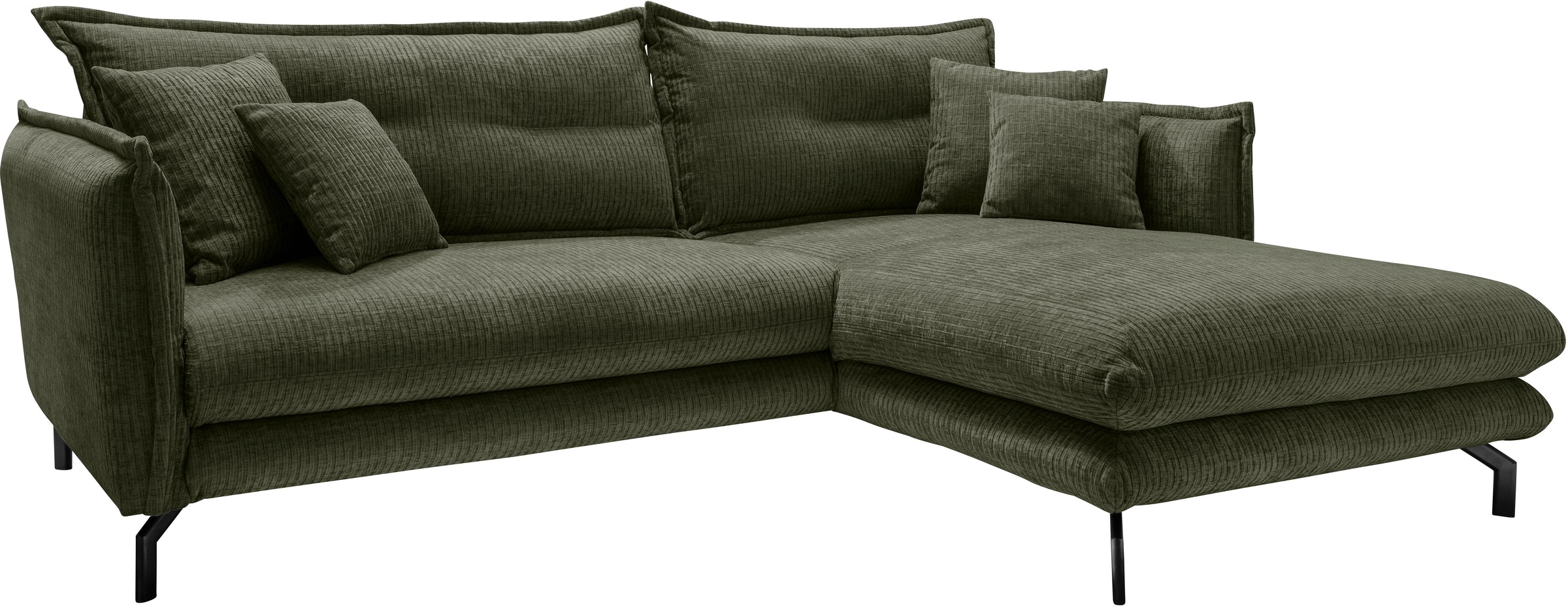 Thumbnail - Home affaire Ecksofa "LAVA Breite 255 cm, modern und elegant, aktuelle Kissenoptik, L-Form" Armlehnen verstellbar