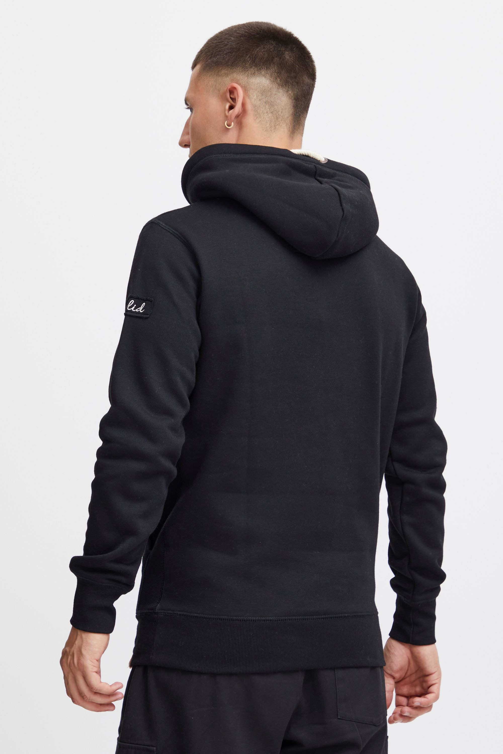 !solid Hoodie SOLID "Hoodie SDTrip", Herren, Gr. M, schwarz (schwarz pil), Web, Obermaterial: 50% Baumwolle CO. 50% Polyester PES., Sweatshirts Hoodie 3