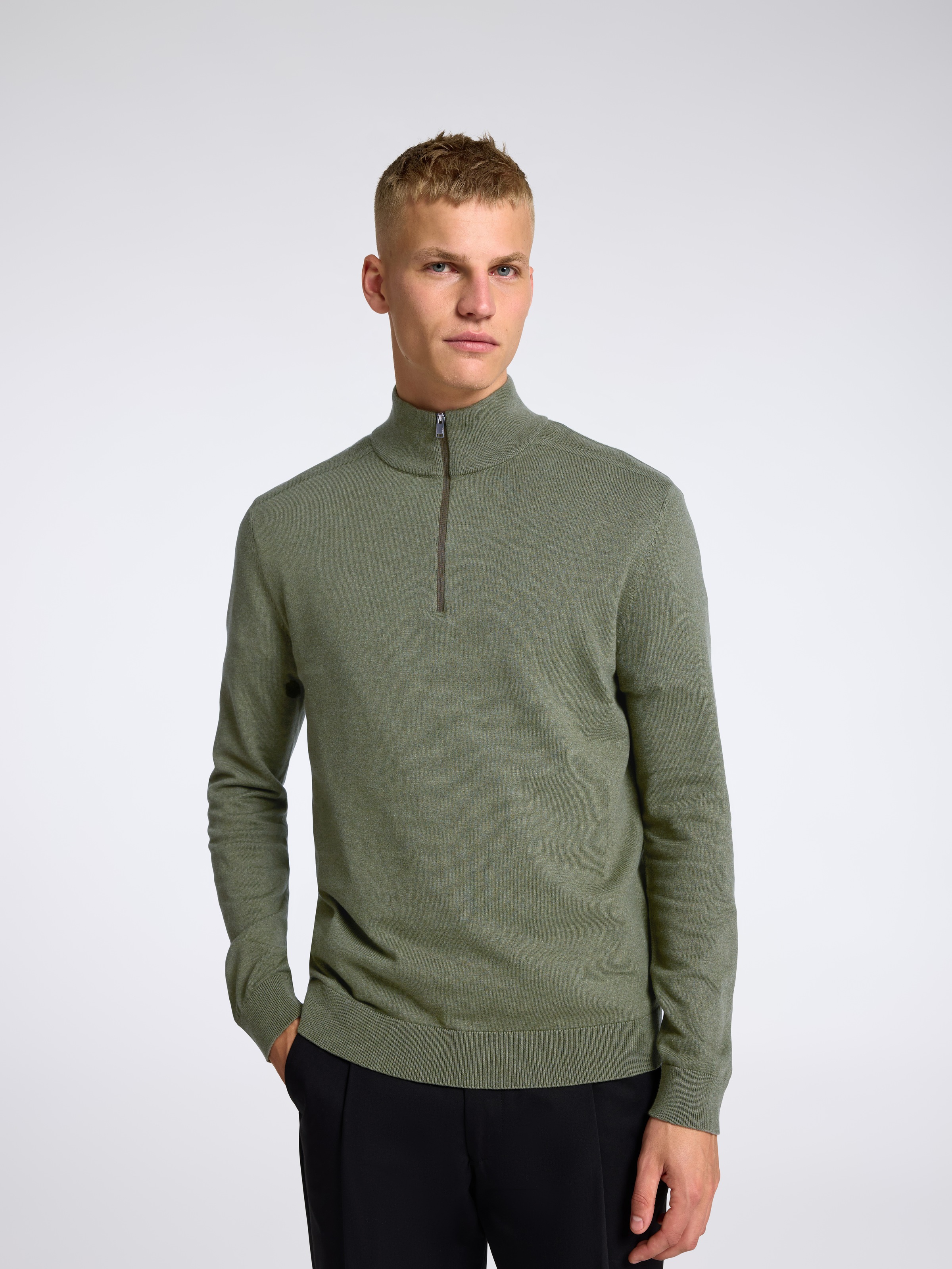 SELECTED Troyer "SLHBERG HALF ZIP CARDIGAN NOOS" günstig online kaufen