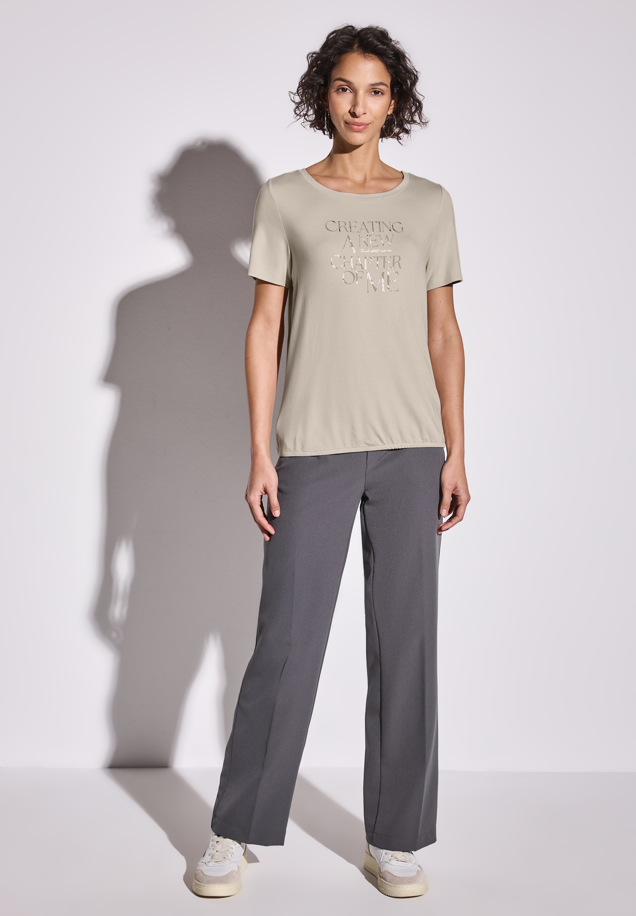 STREET ONE T-Shirt, mit Elastiksaum