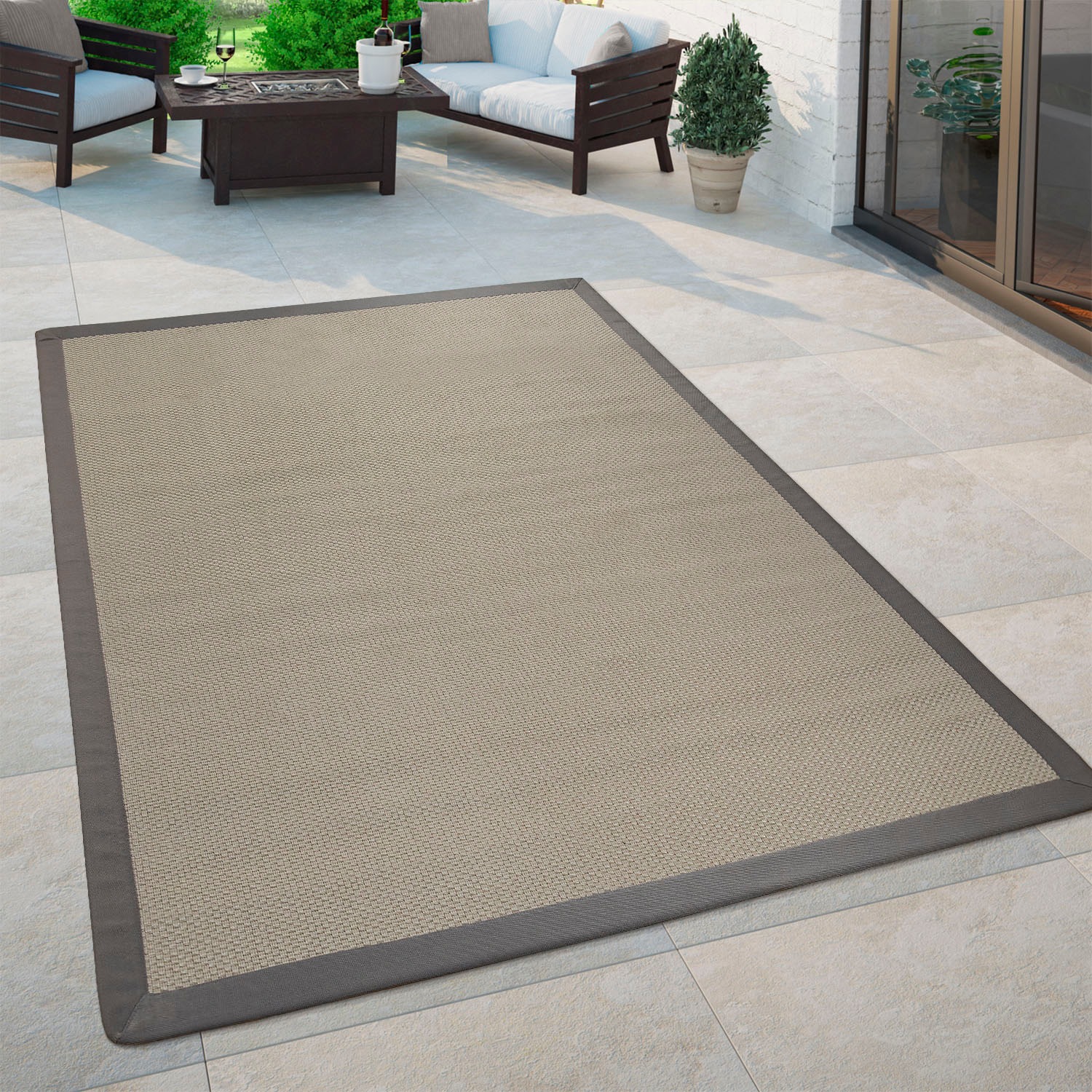 Paco Home Teppich »Sisala 270«, rechteckig, Flachgewebe, gewebt, Sisal Optik,  Bordüre, In- und Outdoor geeignet kaufen | BAUR | Kurzflor-Teppiche
