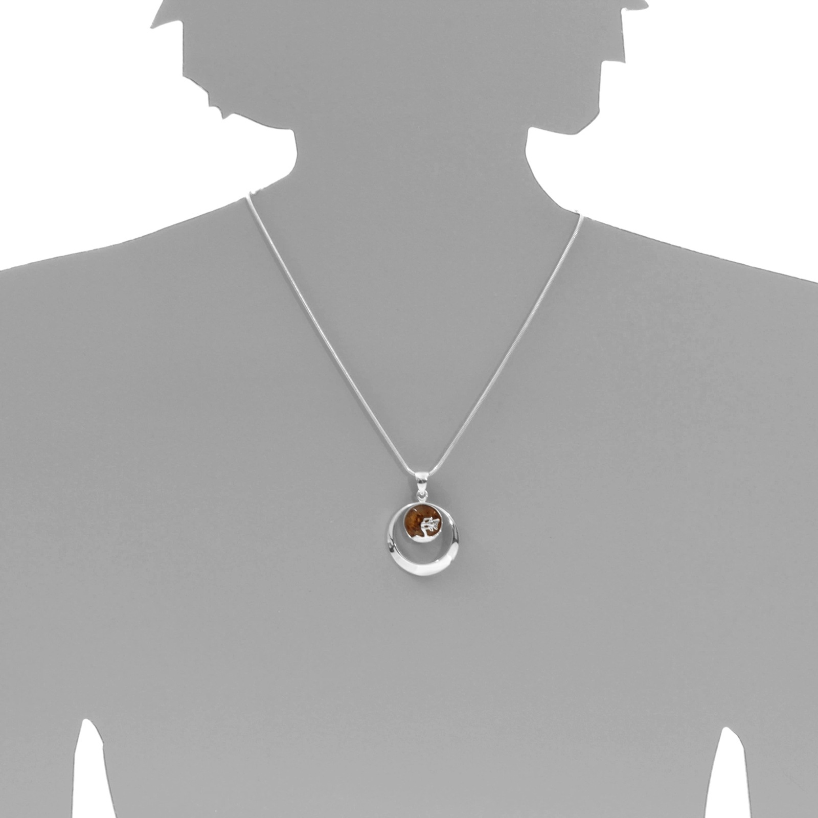 Ostsee-Schmuck Windflüchter Pendant Necklace Silver 60cm 2