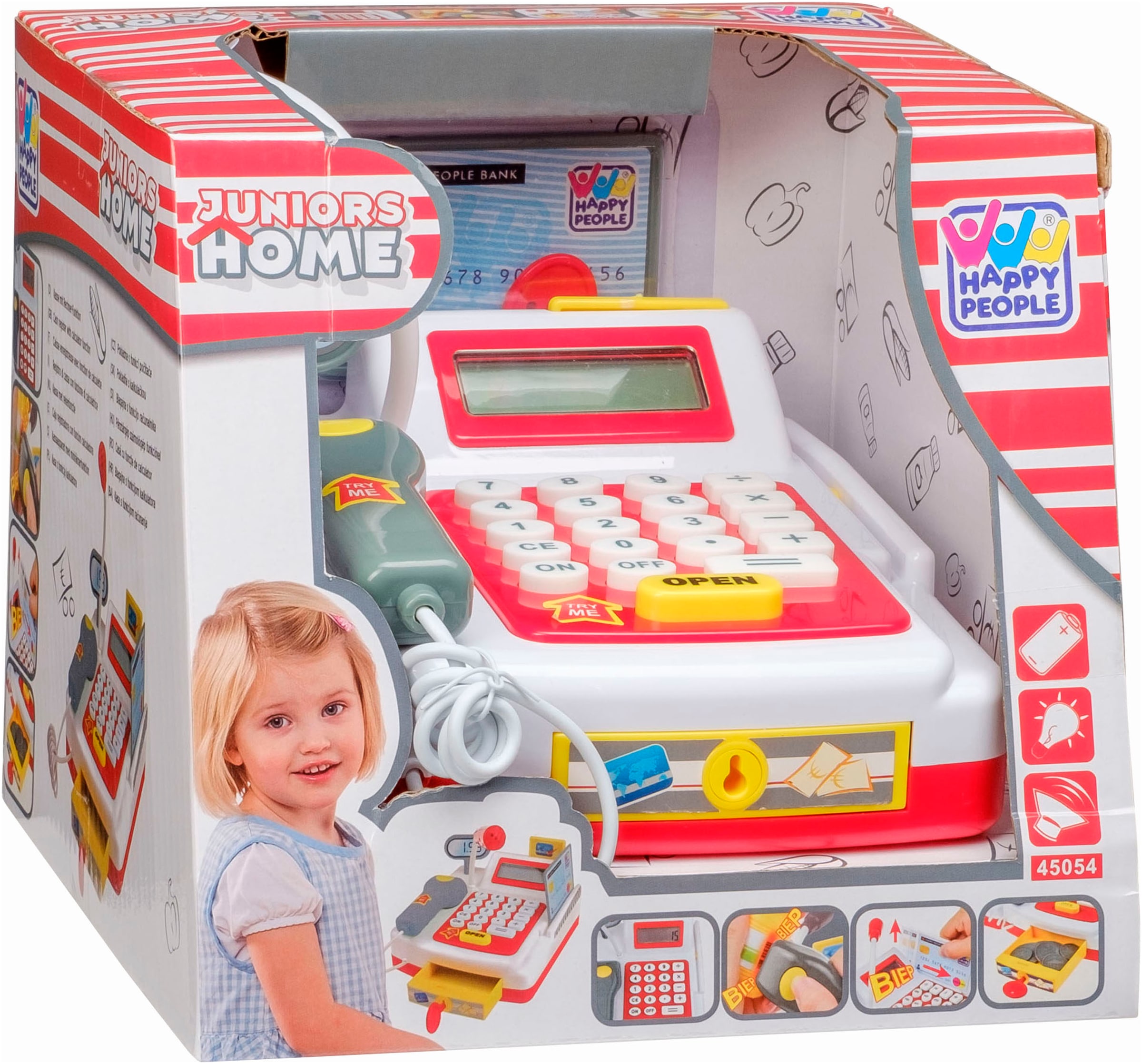 Happy People Spielkasse, mit Rechnerfunktion und LCD Bildschirm