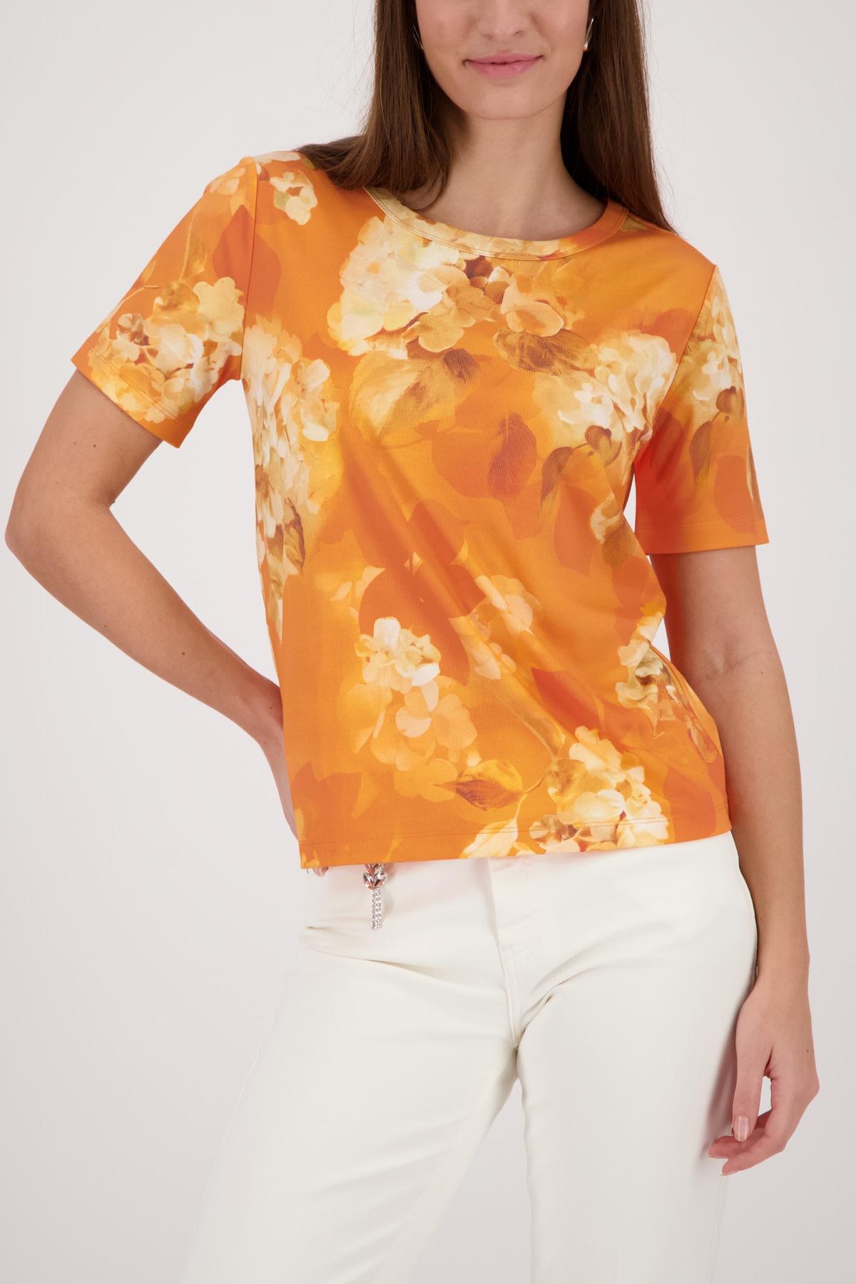 Monari T-Shirt "Blume allover" Regular fit mit Blumenmuster günstig online kaufen