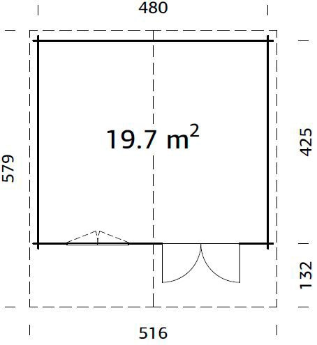 Palmako Gartenhaus »B_ritta«, 19,7 qm