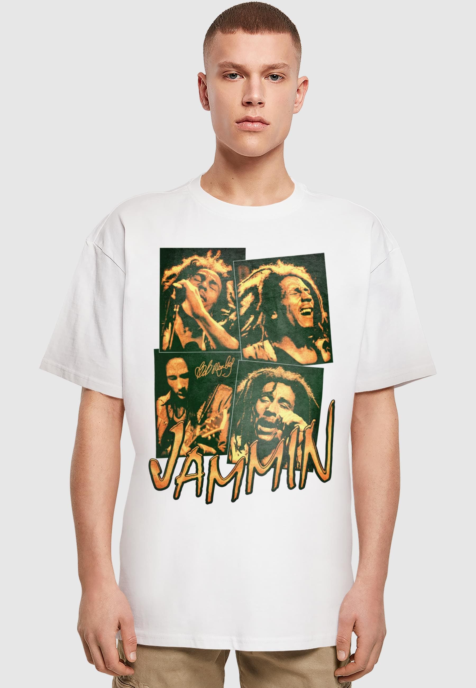Merchcode T-Shirt »Merchcode Bob Marley Jammin Live Oversize Tee«, (1 tlg.)