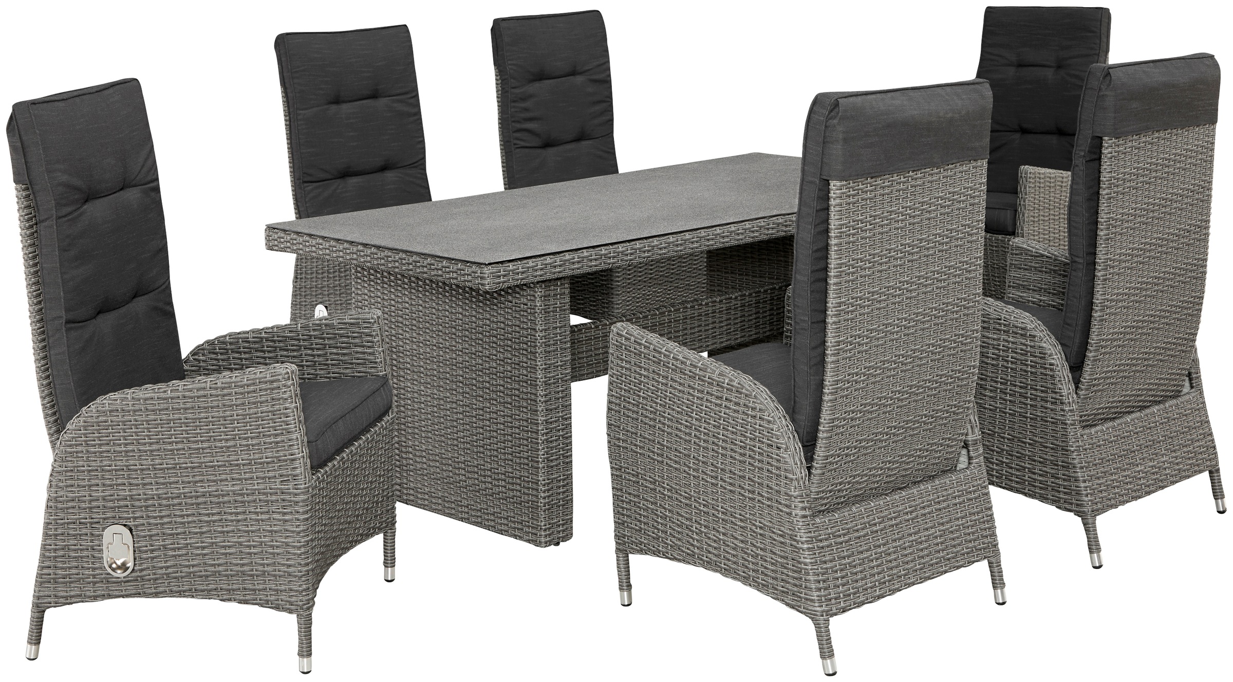 KONIFERA Garten-Essgruppe "Brisbane" 6 Sessel, Rückenlehne verstellbar, ink günstig online kaufen