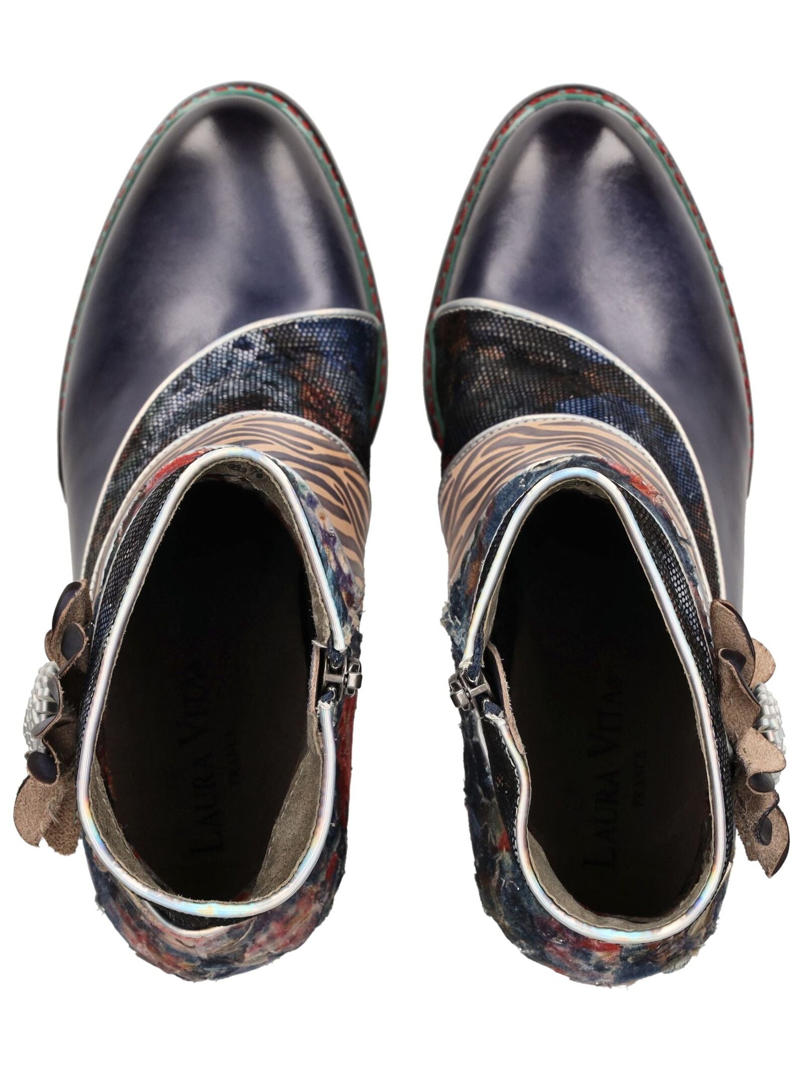 LAURA VITA High-Heel-Stiefelette »LAURA VITA Stiefelette Leder/Textil«