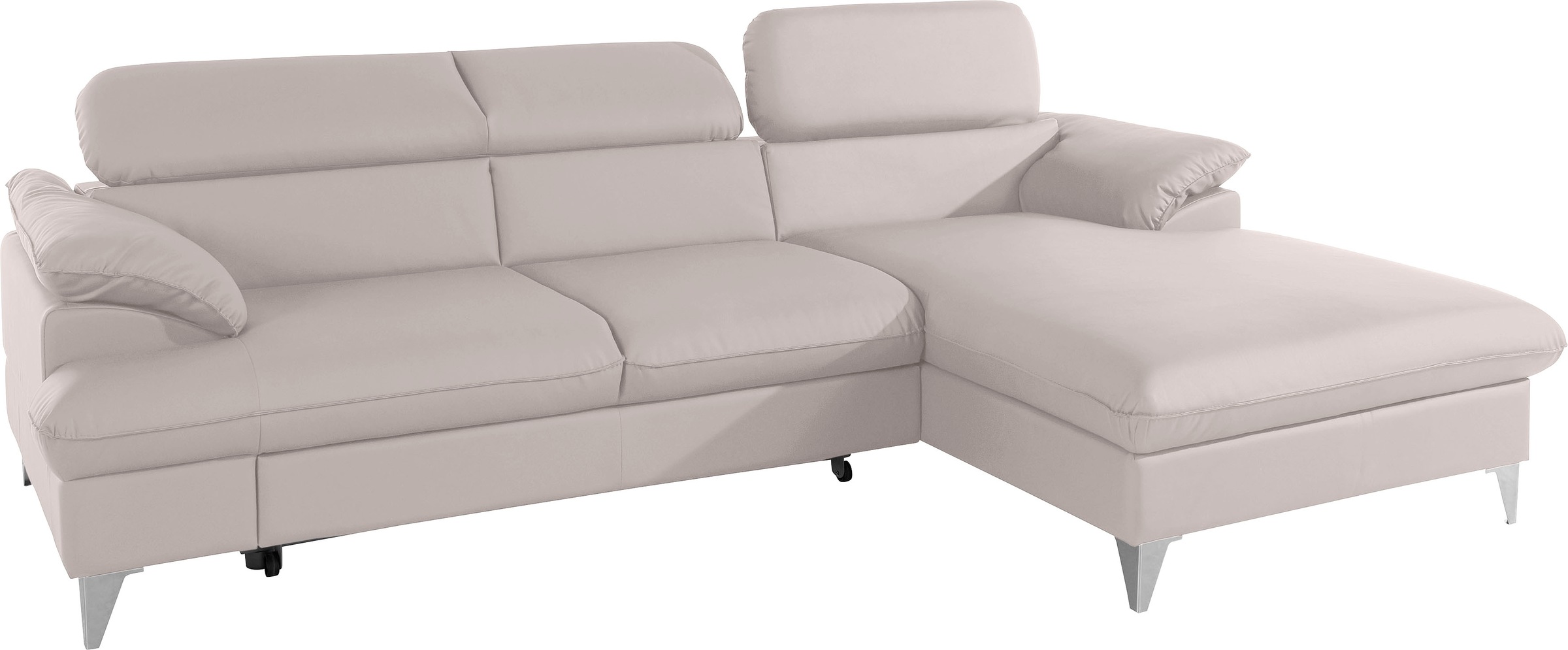 COTTA Polstergarnitur »Caluso L-Form«, (2 tlg.), Set bestehend aus: Ecksofa mit Kopfteilverstellung & Hocker