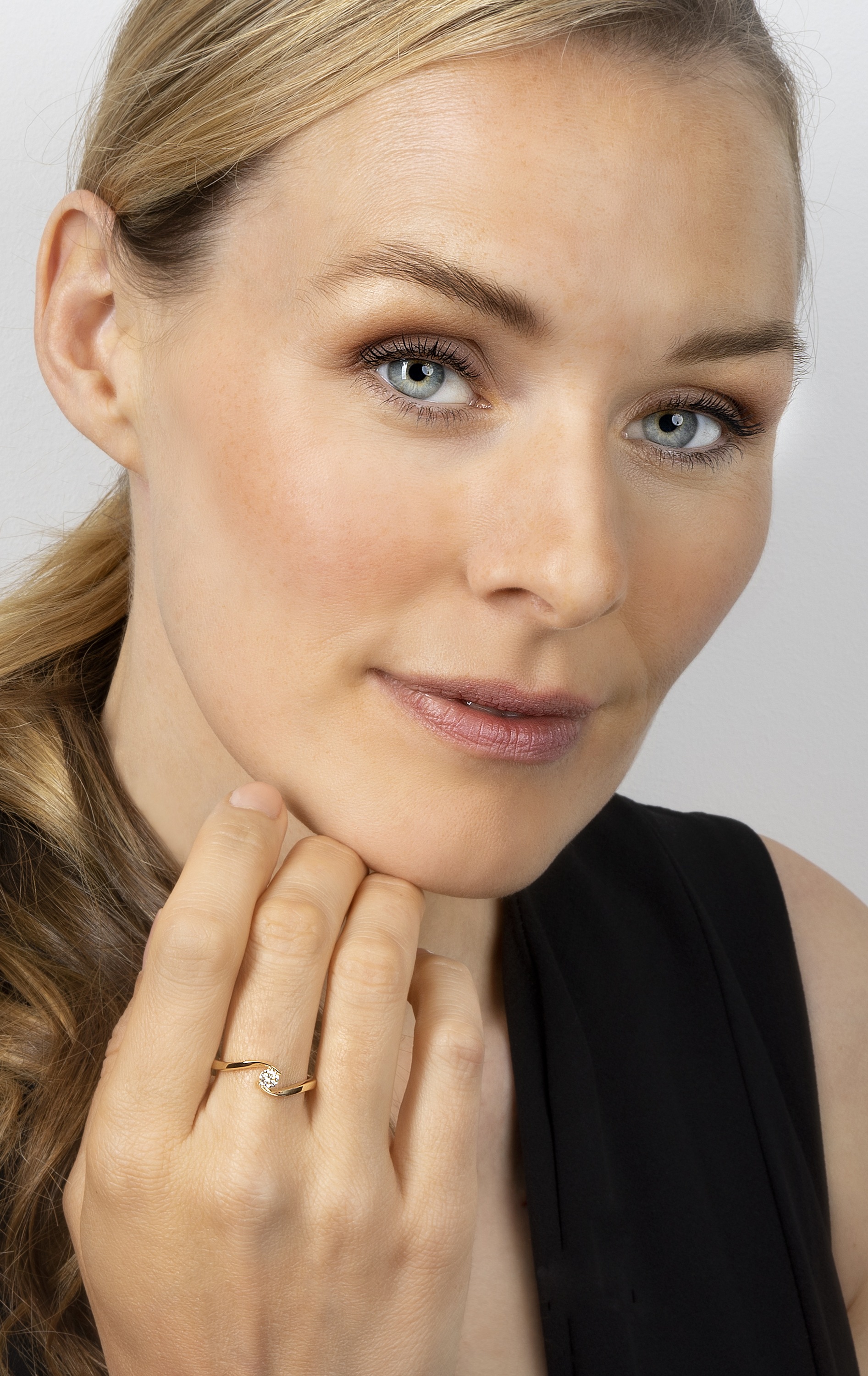ONE ELEMENT Diamantring »0,20 ct Diamant Brillant Spannfassung Ring aus 585 Gelbgold«, aus 585 Gelbgold – für Damen – klassisch & elegant im Design