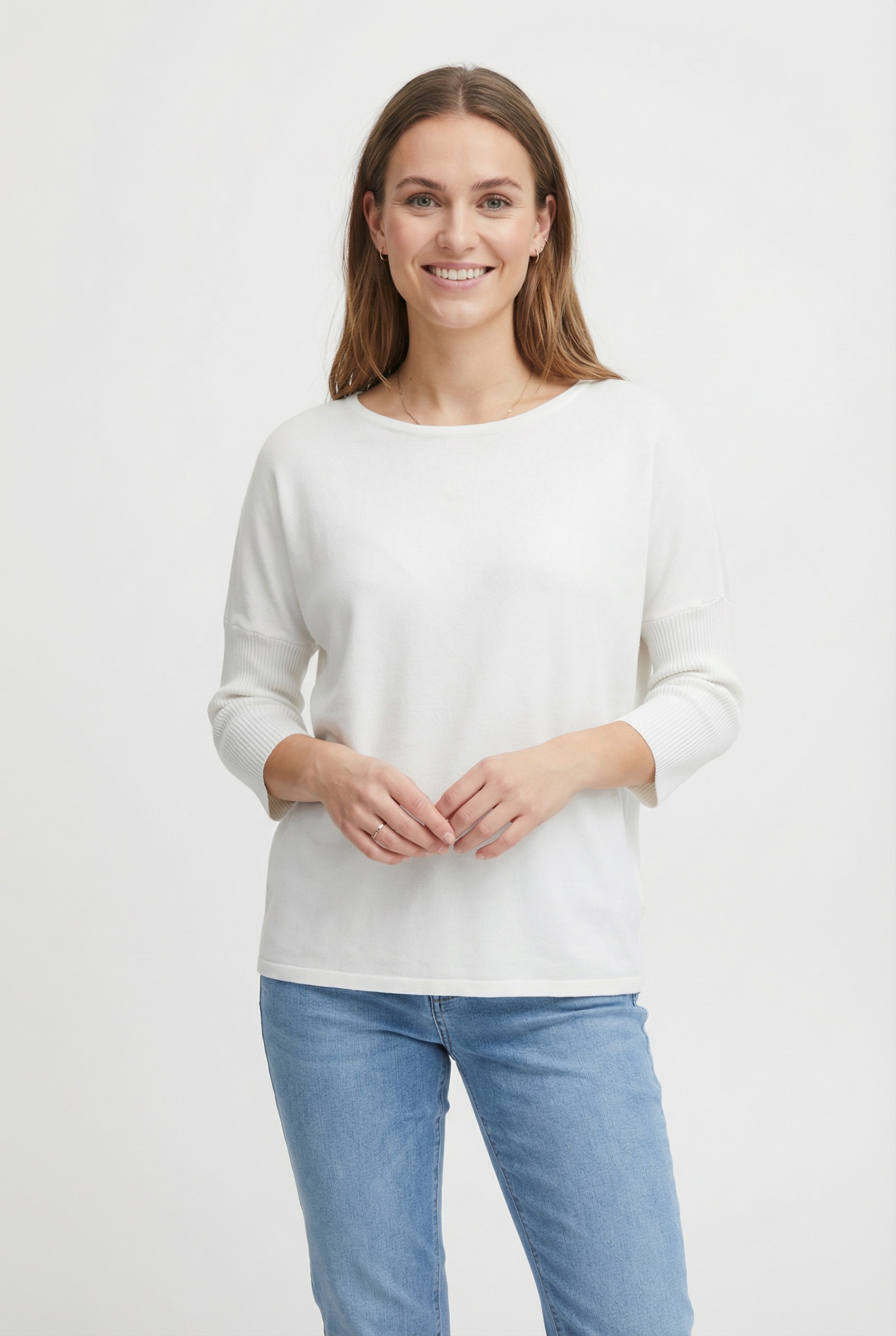 FREEQUENT Strickpullover "FQJONE-PU" mit 3/4 Armen