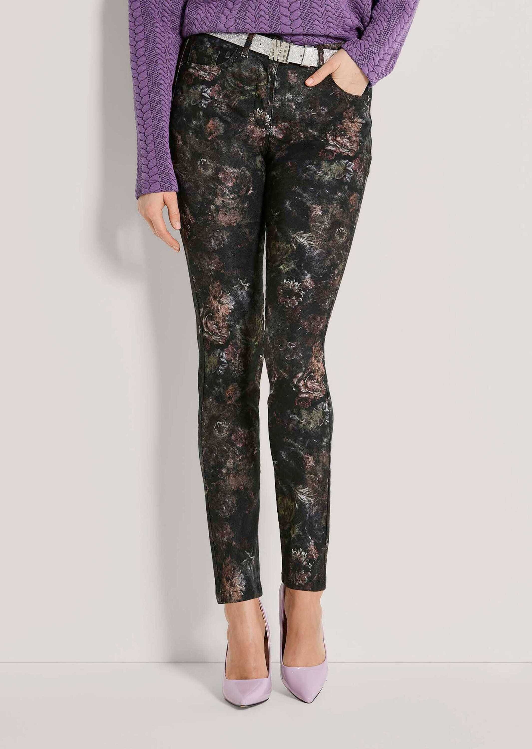 MADELEINE Chinos »Hose 5-Pocket-Hose mit Blumen-Print«