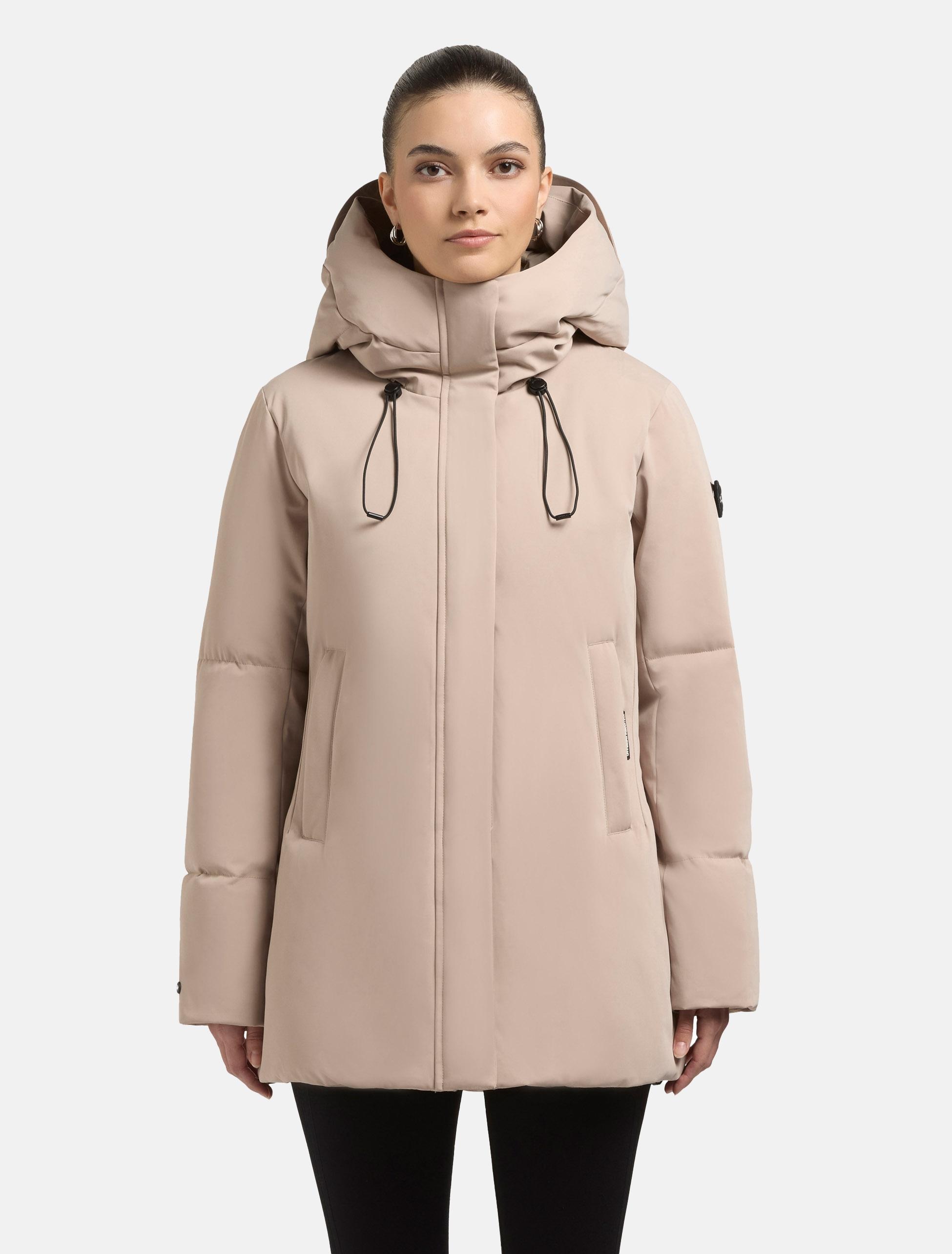 khujo Kurzmantel "Allap" Warmer Damen Mantel mit innenliegenden Rucksack-Tr günstig online kaufen