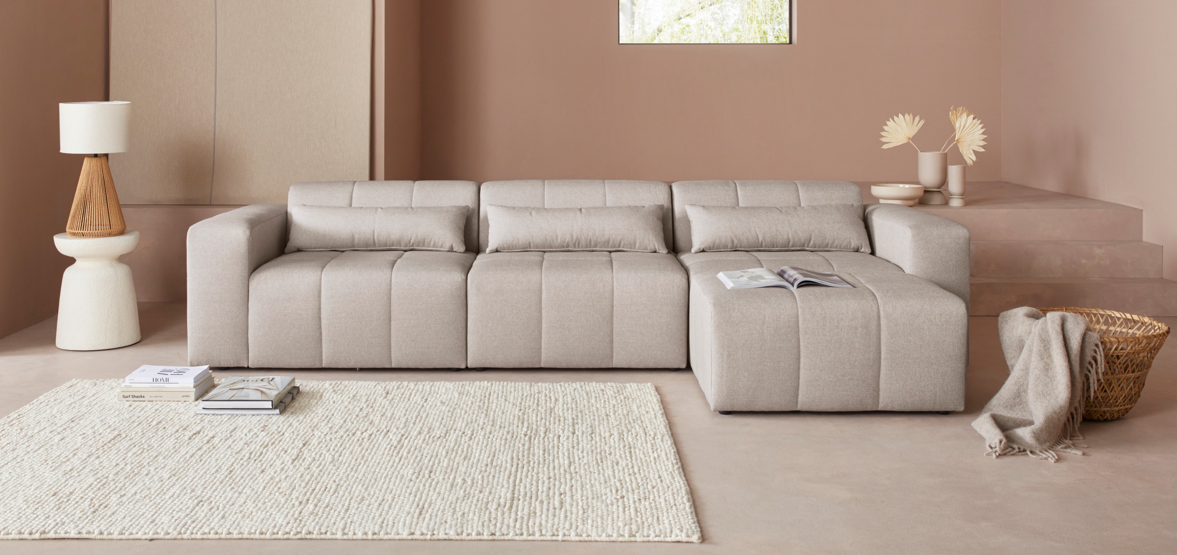 LeGer Home by Lena Gercke Ecksofa »Maileen L-Form«, Modulsofa, bestehend aus 4 Modulen, Farben mixbar