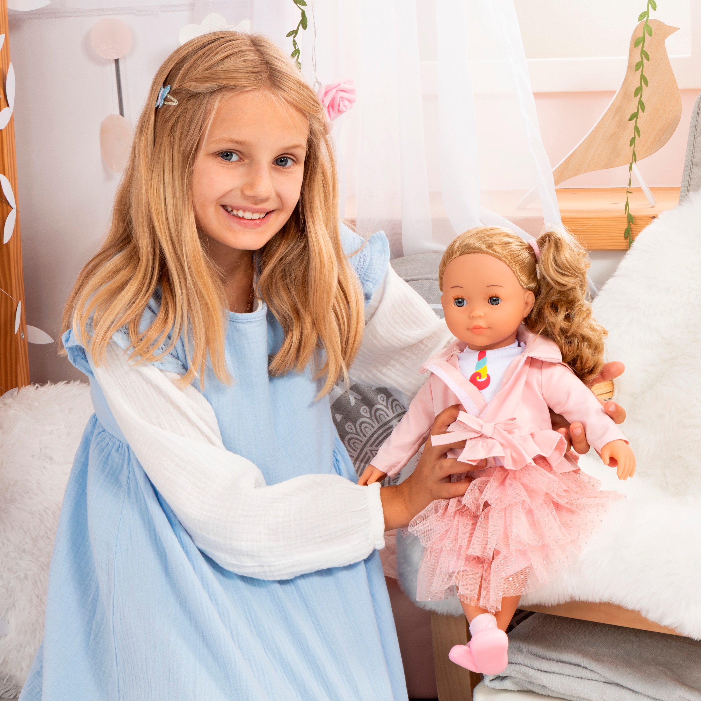 Bayer Stehpuppe »Charlene, 46 cm, rosa«, mit Funktion