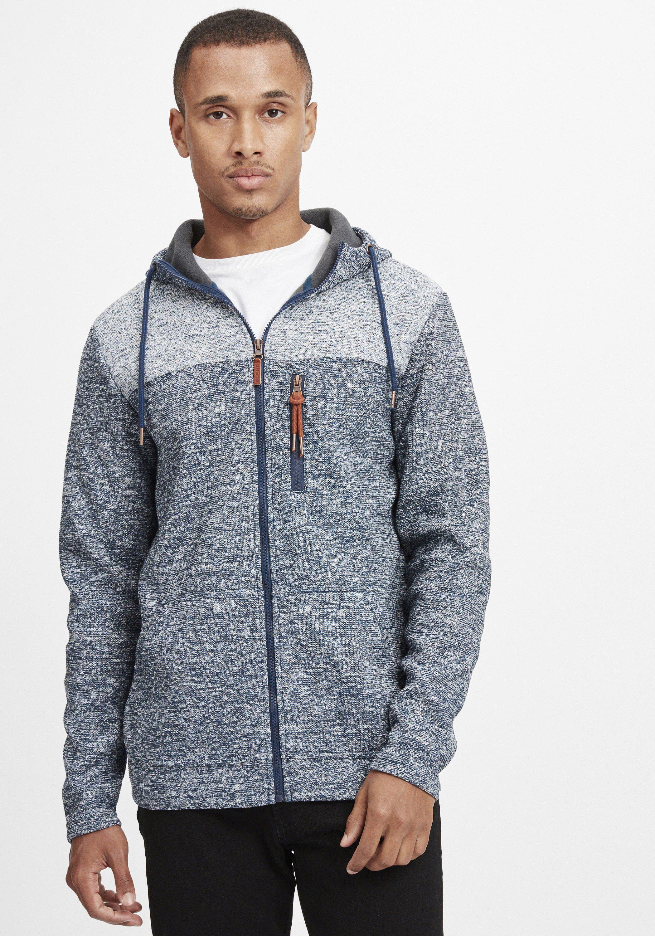 Blend Cardigan "BHPinheiro", Fleecejacke mit Kapuze und Eingrifftaschen günstig online kaufen