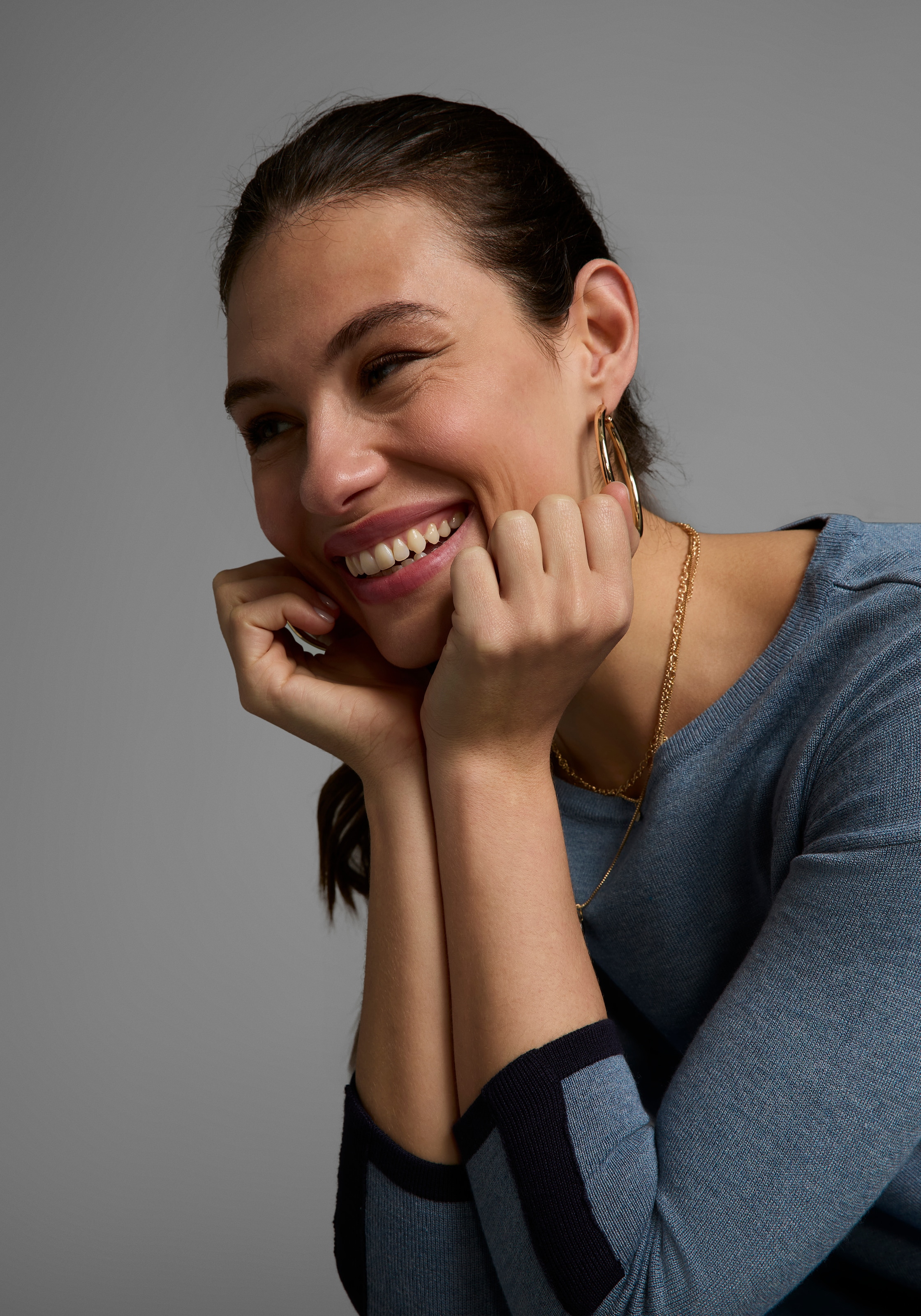 Laura Scott Longpullover, in Kontrastfarben