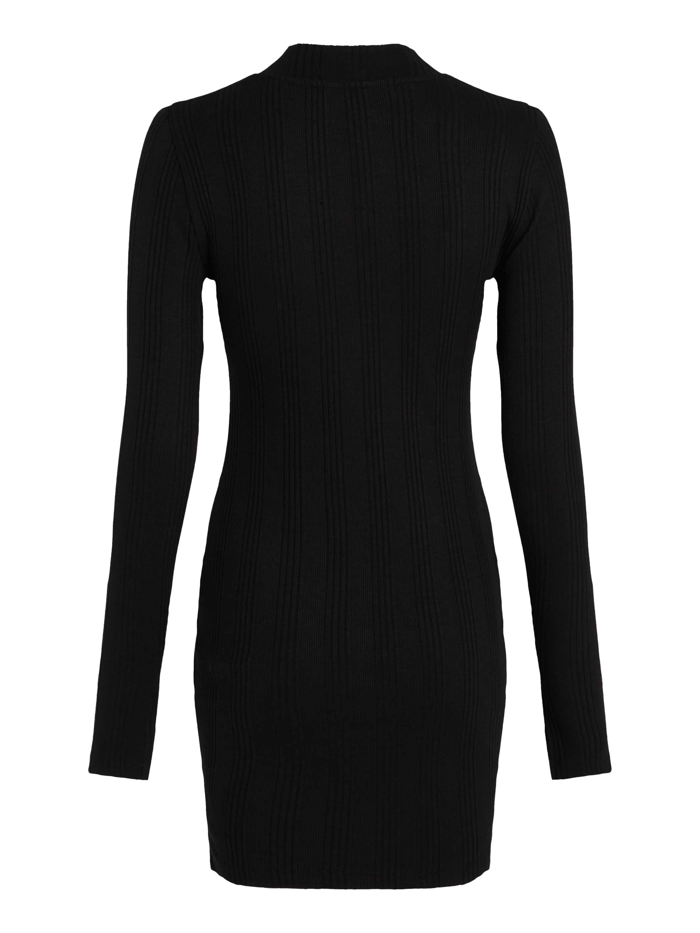 Calvin Klein Jeans Minikleid »VARIEGTAED RIB HALF ZIP LS DRESS« mit Reißverschluss